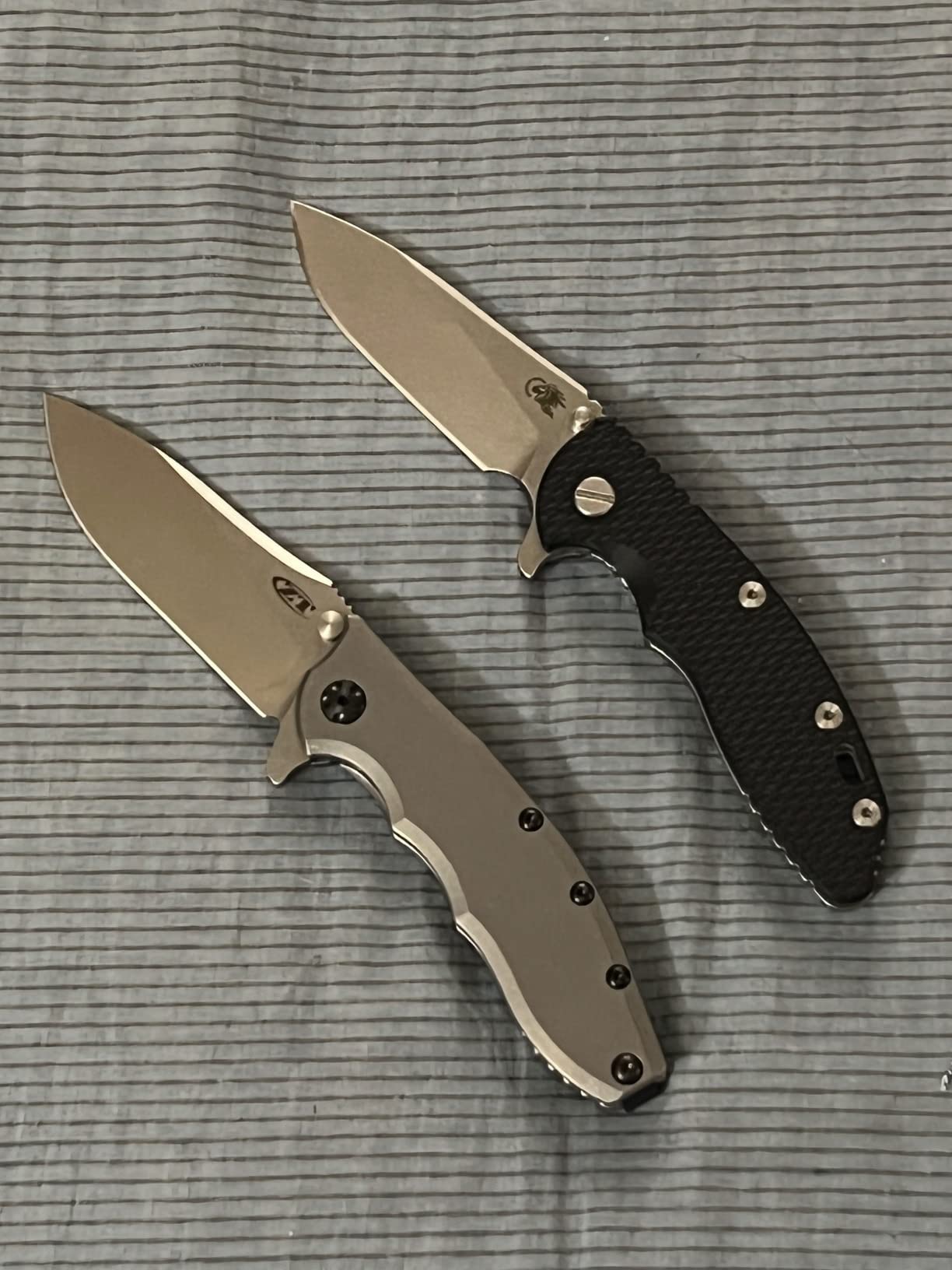Zero Tolerance Hinderer Pocketknife; 3.5-Inch CPM 20CV Steel Blade, KVT Ball-Bearing Opening System, Flipper, Reversible Deep Carry Clip, Titanium Handle, Made in USA (0562TI) customer photo 1
