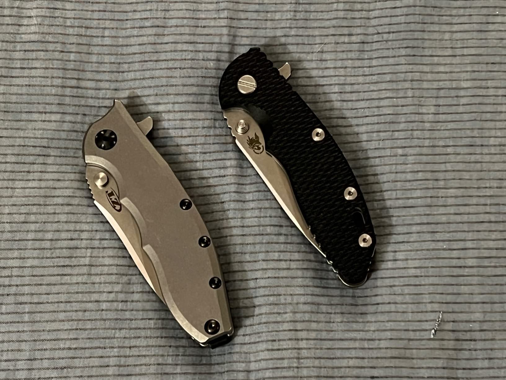 Zero Tolerance Hinderer Pocketknife; 3.5-Inch CPM 20CV Steel Blade, KVT Ball-Bearing Opening System, Flipper, Reversible Deep Carry Clip, Titanium Handle, Made in USA (0562TI) customer photo 2