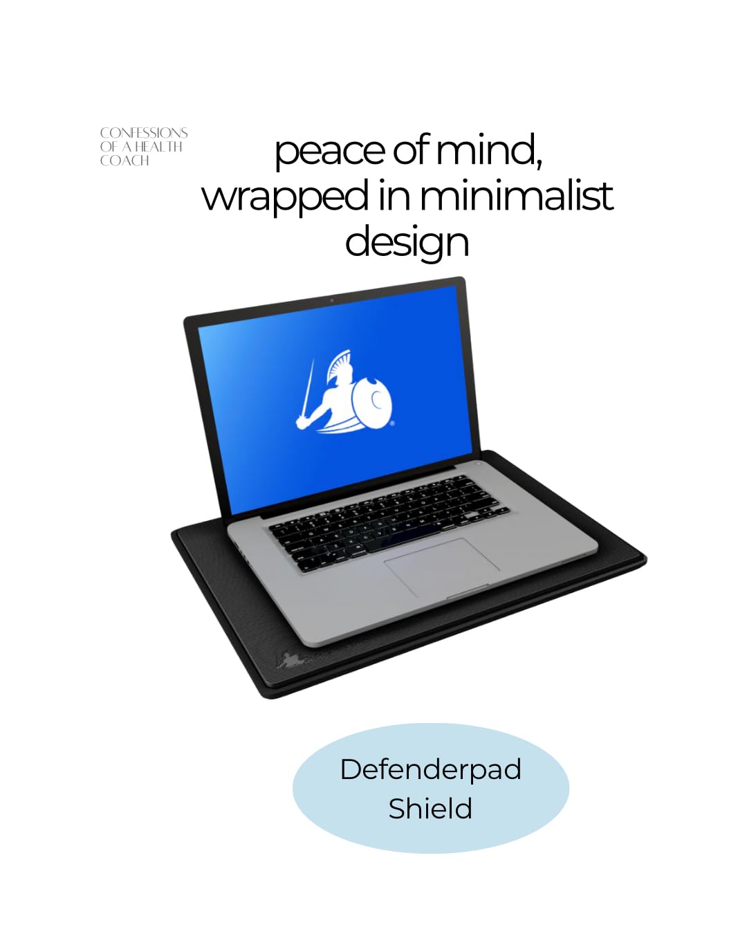 DefenderShield Laptop Pad for EMF Protection - DefenderPad EMF Blocker Pad that Protects from Heat, Battery and Wireless RF Emissions - Durable, Non-Slip Design for Laptops Up to 17 inches (Gray) customer photo 1