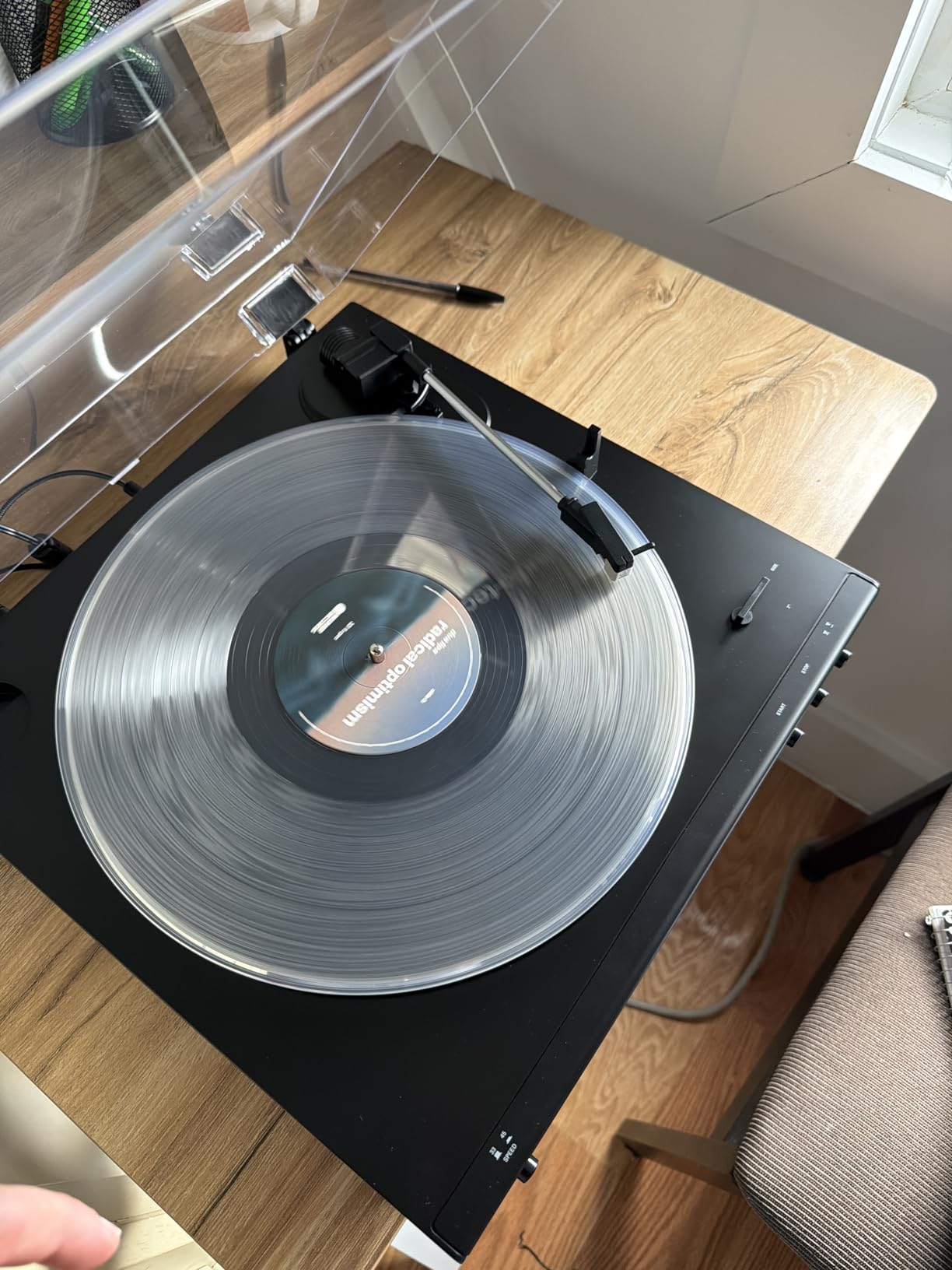 Audio-Technica AT-LP60X-GM Fully Automatic Belt-Drive Stereo Turntable, Gunmetal/Black, Hi-Fidelity, Plays 33-1/3 and 45 RPM Vinyl Records, Dust Cover, Anti-Resonance, Die-Cast Aluminum Platter customer photo 2