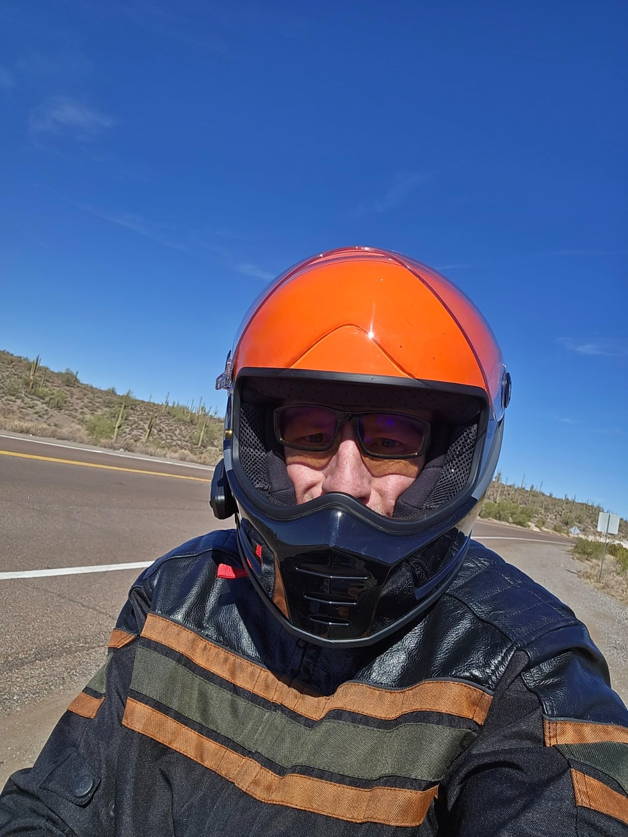 Milwaukee Leather MPM1751 Men's 'Burnt Orange' Leather and Textile Armored Jacket customer photo 1