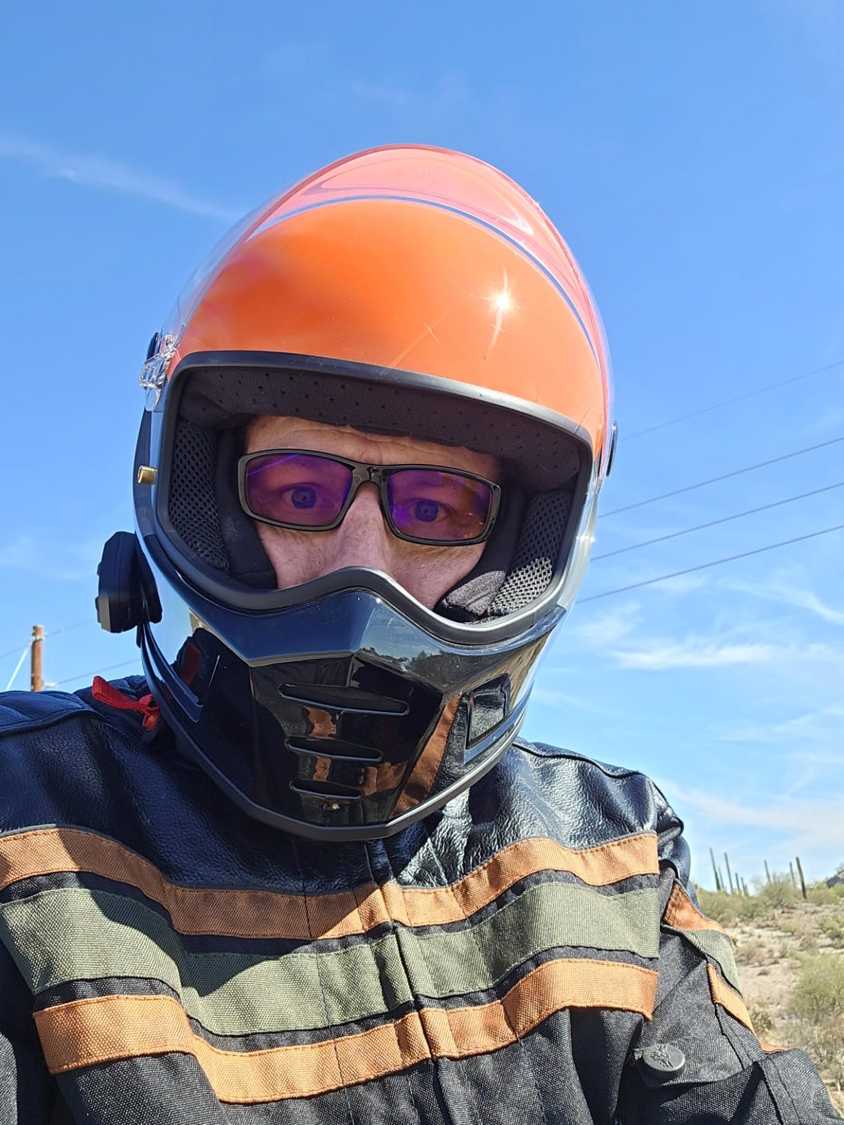 Milwaukee Leather MPM1751 Men's 'Burnt Orange' Leather and Textile Armored Jacket customer photo 2