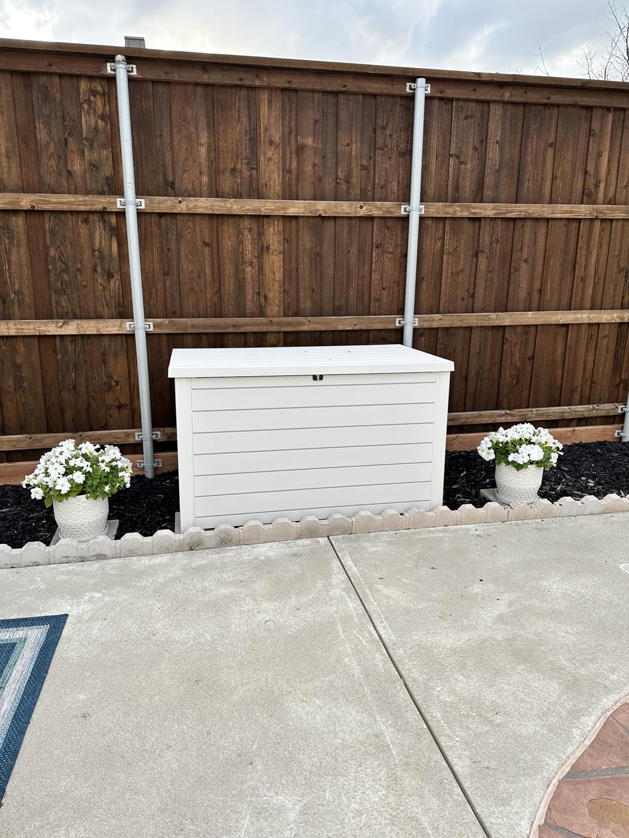 Keter XXL 230 Gallon Deck Storage Box Outdoor Patio Container ~ White customer photo 2