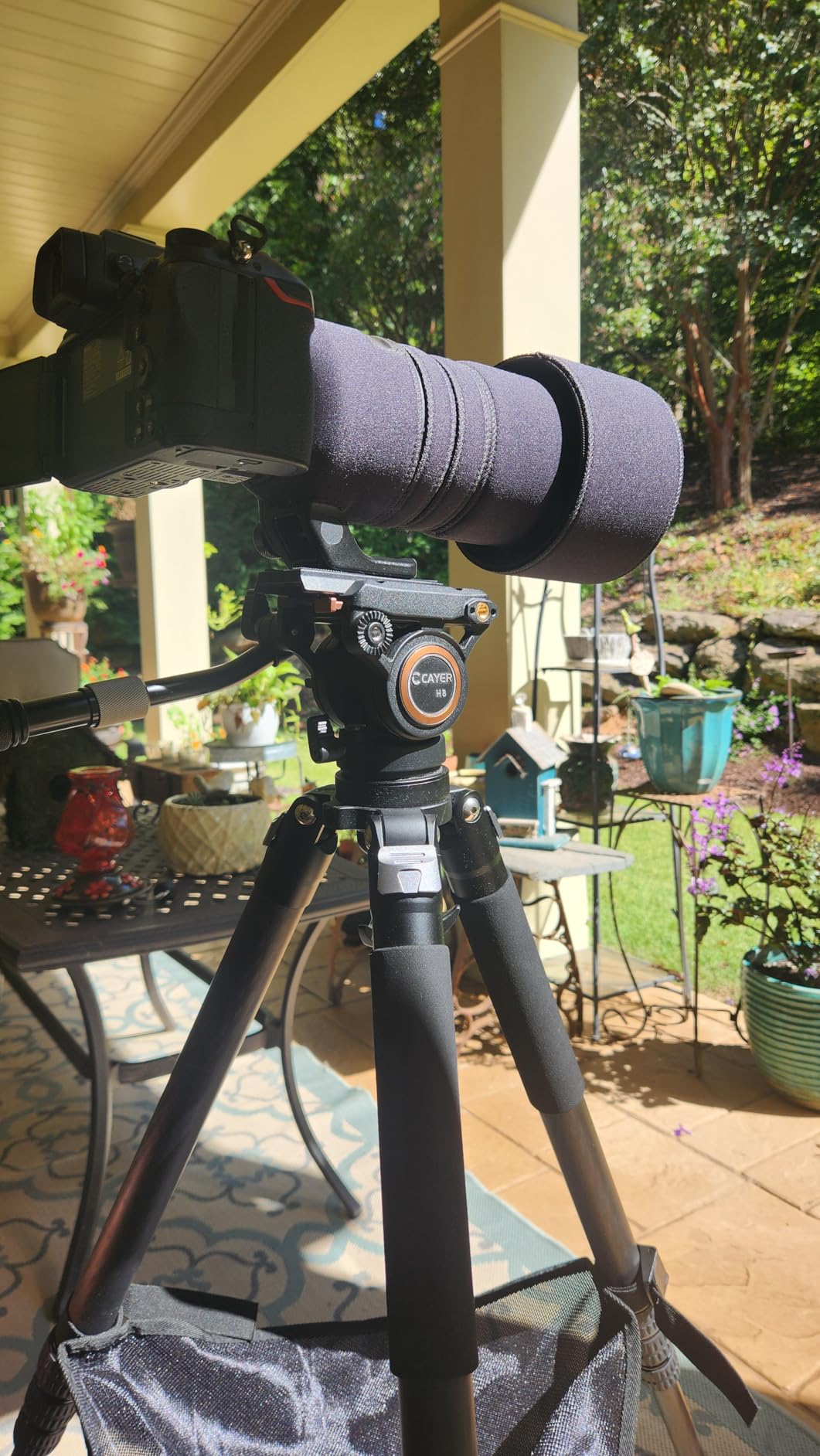 Cayer H8 Video Tripod Fluid Head, Metal Heavy Duty Drag Pan Head with 60 mm Flate Base, Adjustable Pan Handle, Load up to 13.2Ibs for Compact Video Camera DSLR Camera customer photo 1