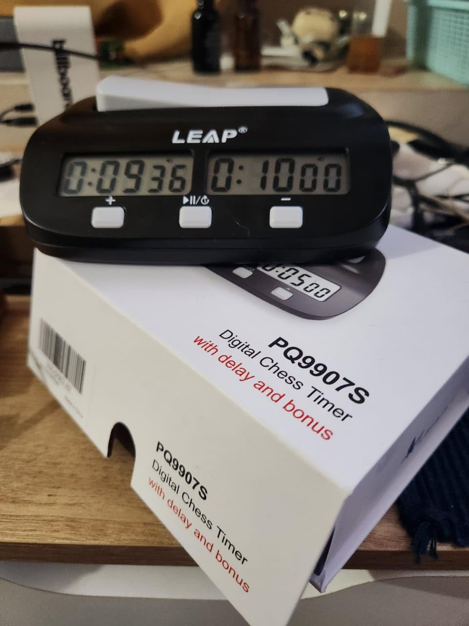 LEAP Chess Clock Fide Approved Digital Chess Timer Professional for Board Games Timer no Alarm Function (Official Store) Blue customer photo 1