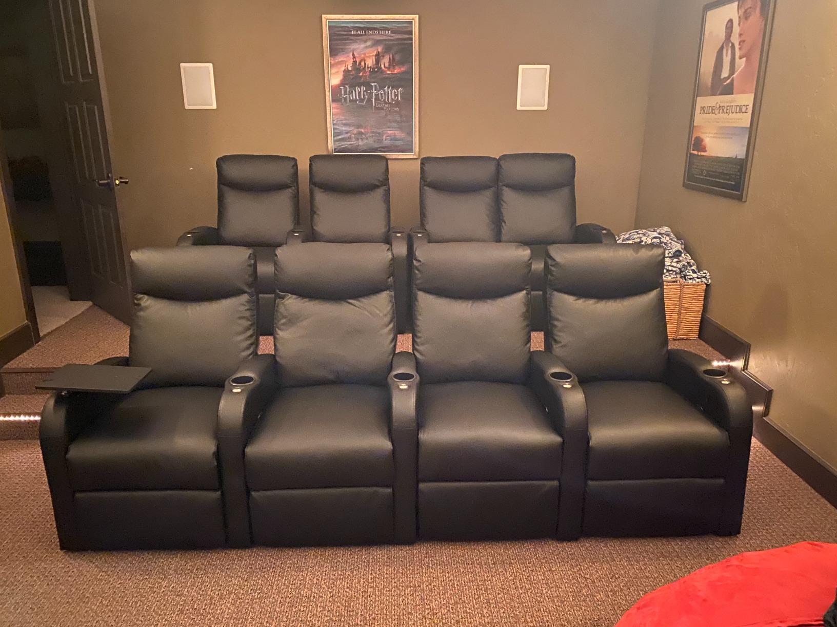 Octane Pilot XS750 Black Bonded Home Theater Seating (Set of 4) customer photo 1