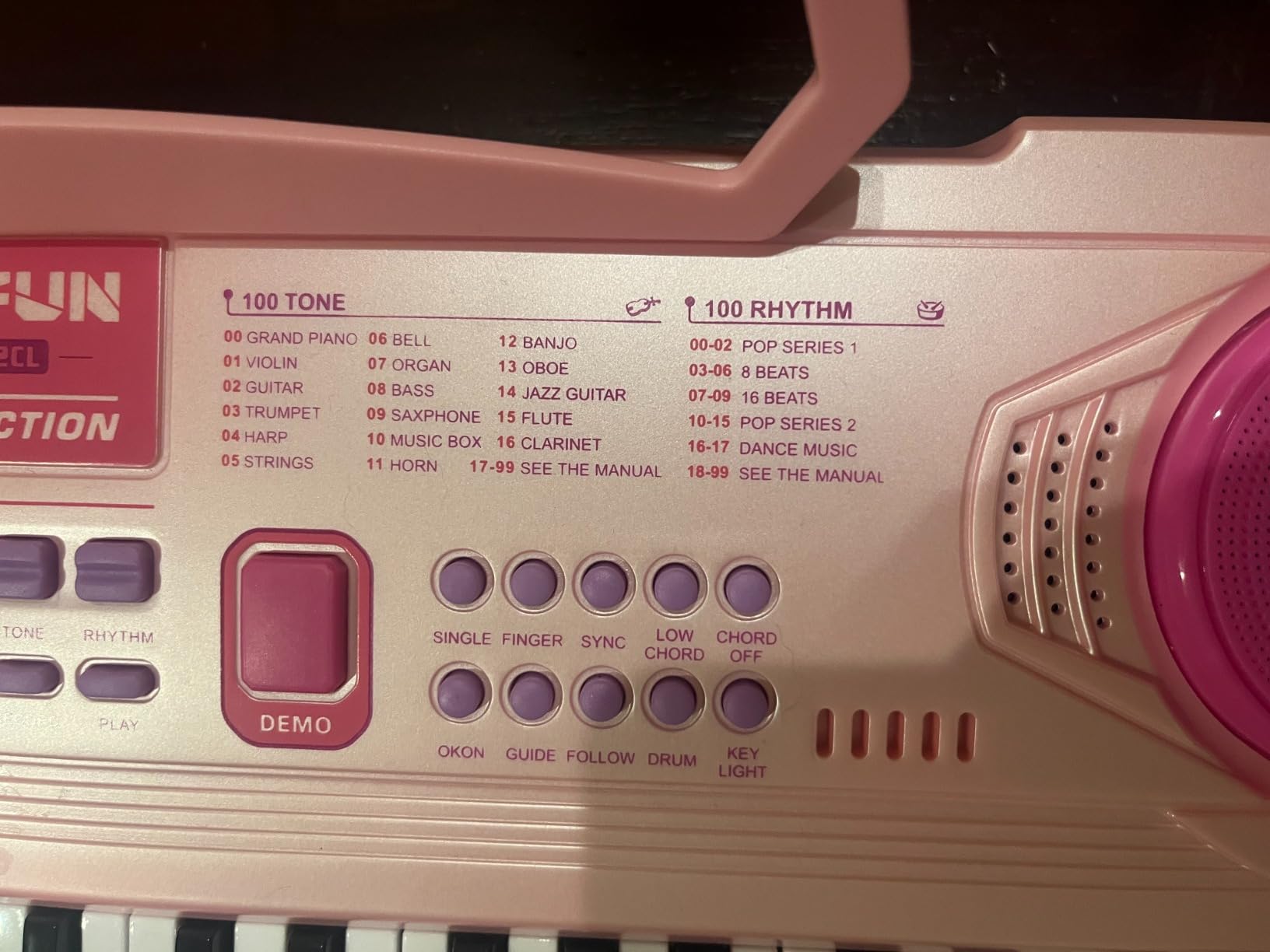 WOSTOO 61 Key Piano Keyboard for Kids, Portable 24.6-Inch Electronic Digital Piano with Follow Teaching Mode, Music Stand, Microphone & Recording, Educational Musical Instrument for Beginners, Pink customer photo 2