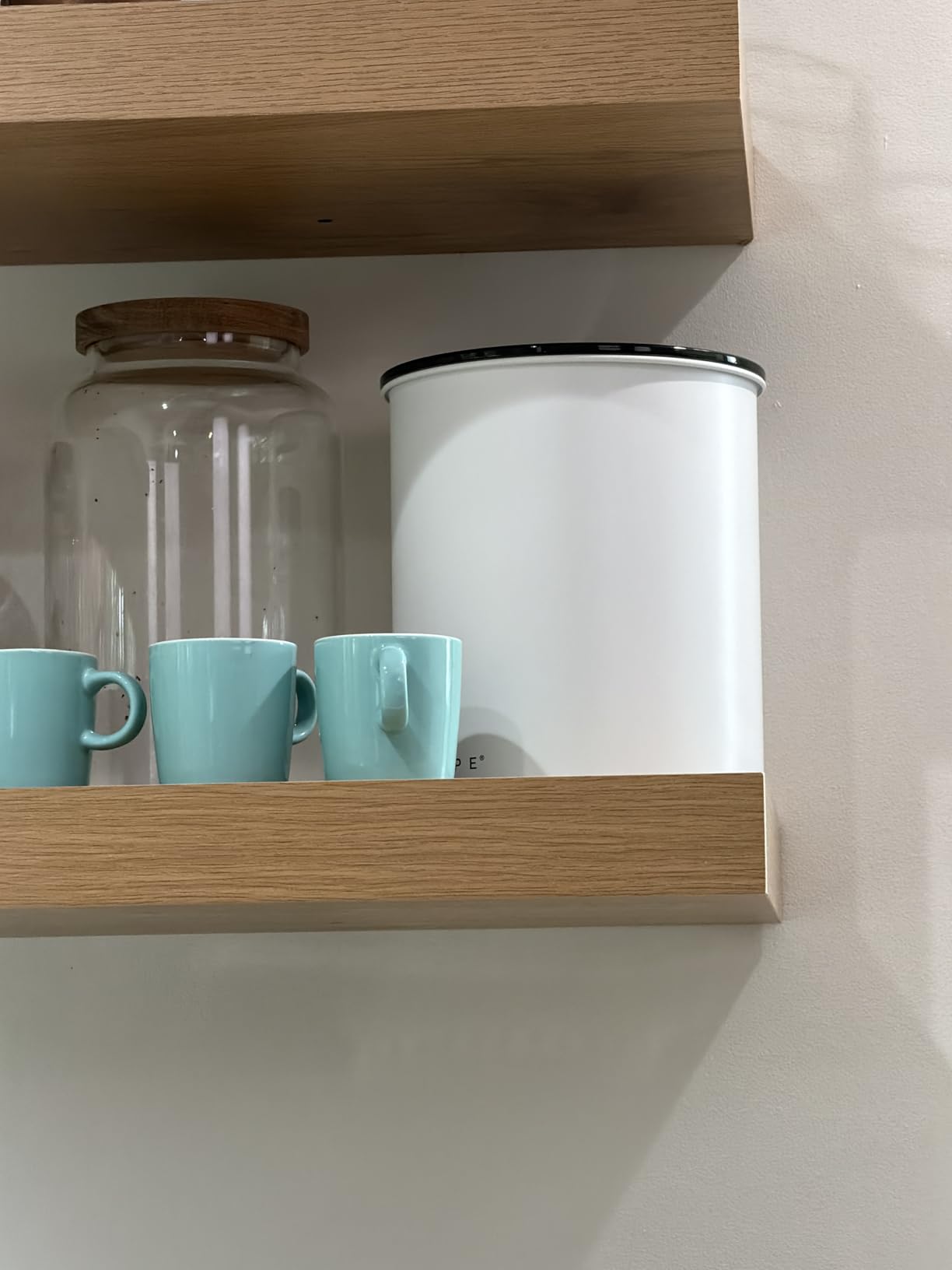 AirScape Planetary Design Kilo Coffee Storage Canister - US Patented Inner Plunger Lid Removes Excess Oxygen - DON'T buy airtight, BUY AIR-LESS - Holds 2.2 lbs Coffee Beans - (Matte Black) customer photo 1