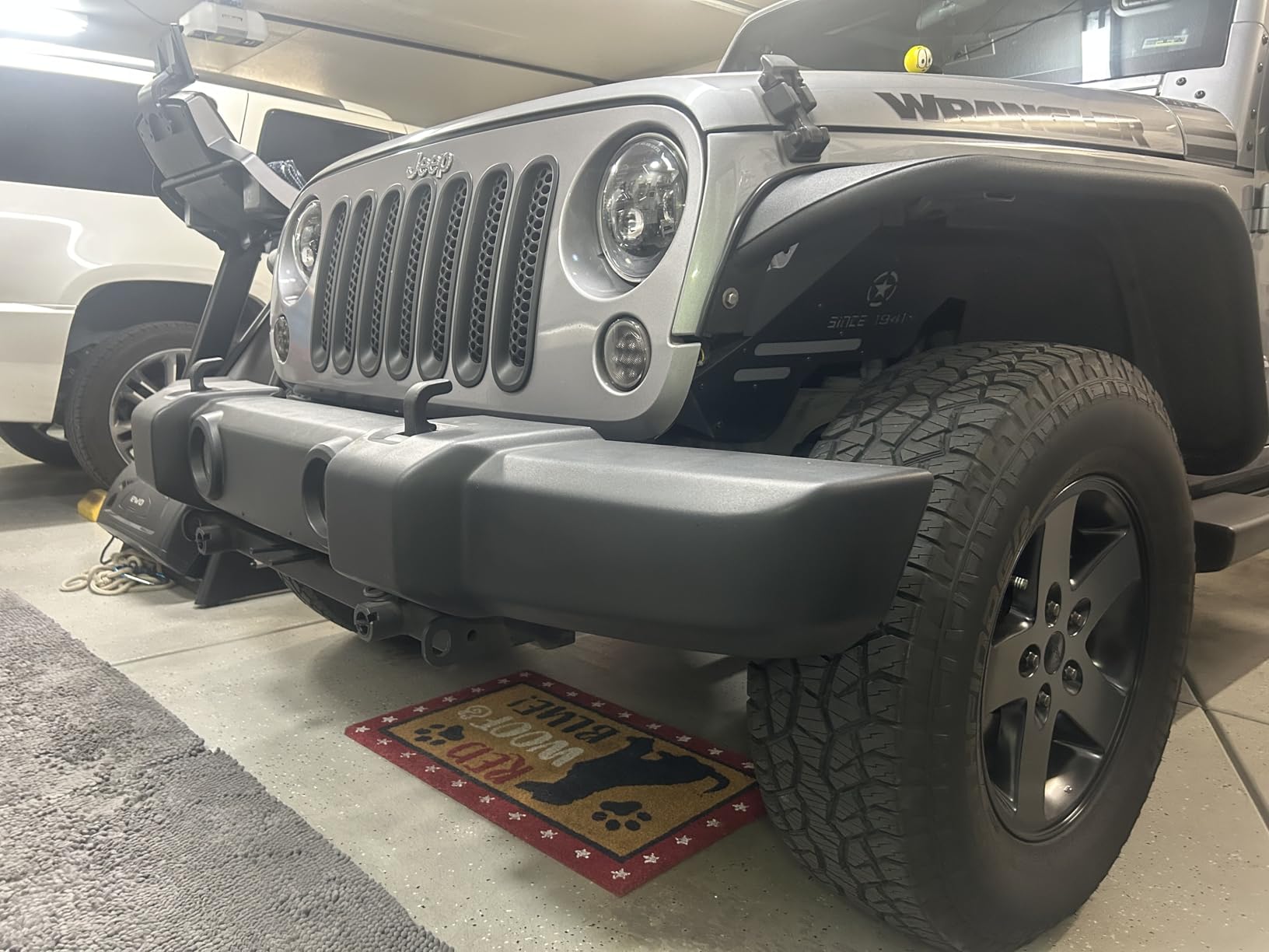Nilight Front Bumper Compatible for 2007-2018 Jeep Wrangler JK/JKU Rock Crawler Winch Plate customer photo 2