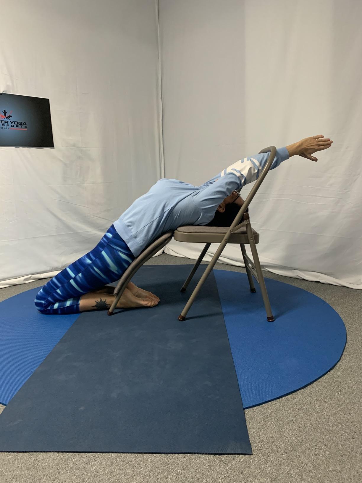 INNOLIFE Yoga Auxiliary Chair with Lumbar Back Support for Iyengar Foldable Balance Training (Grey) customer photo 1