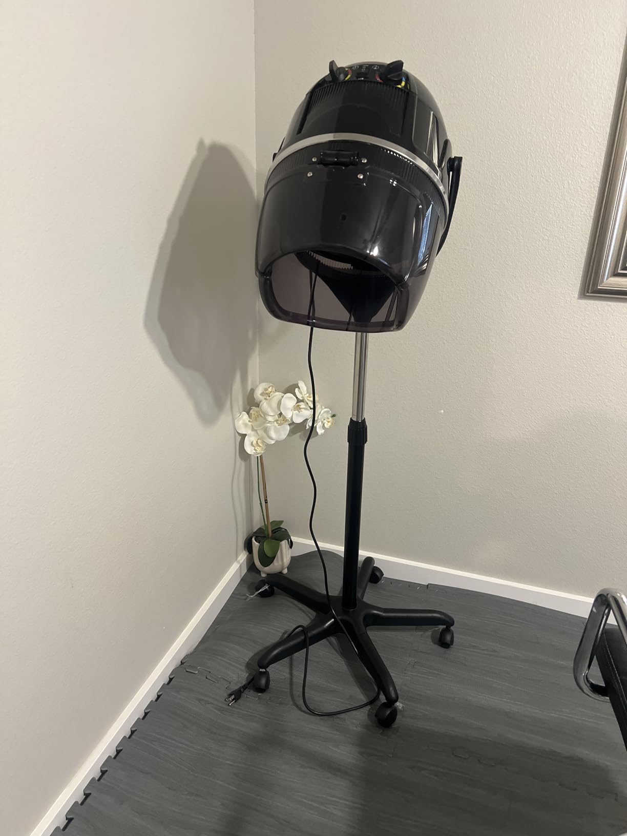 Artist hand Professional Hooded Hair Dryer for Women, Height Adjustable Floor Stand Up Hair Dryer with Wheels and Timer, Sit Under Hooded Dryer for Home Beauty Spa Salon Equipment customer photo 1