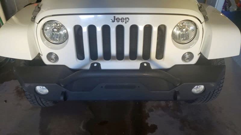 TACTIK Heavy Duty Steel Front Bumper with D-Rings and Winch Plate - Fits Jeep Wrangler JK 2007-2018 customer photo 2