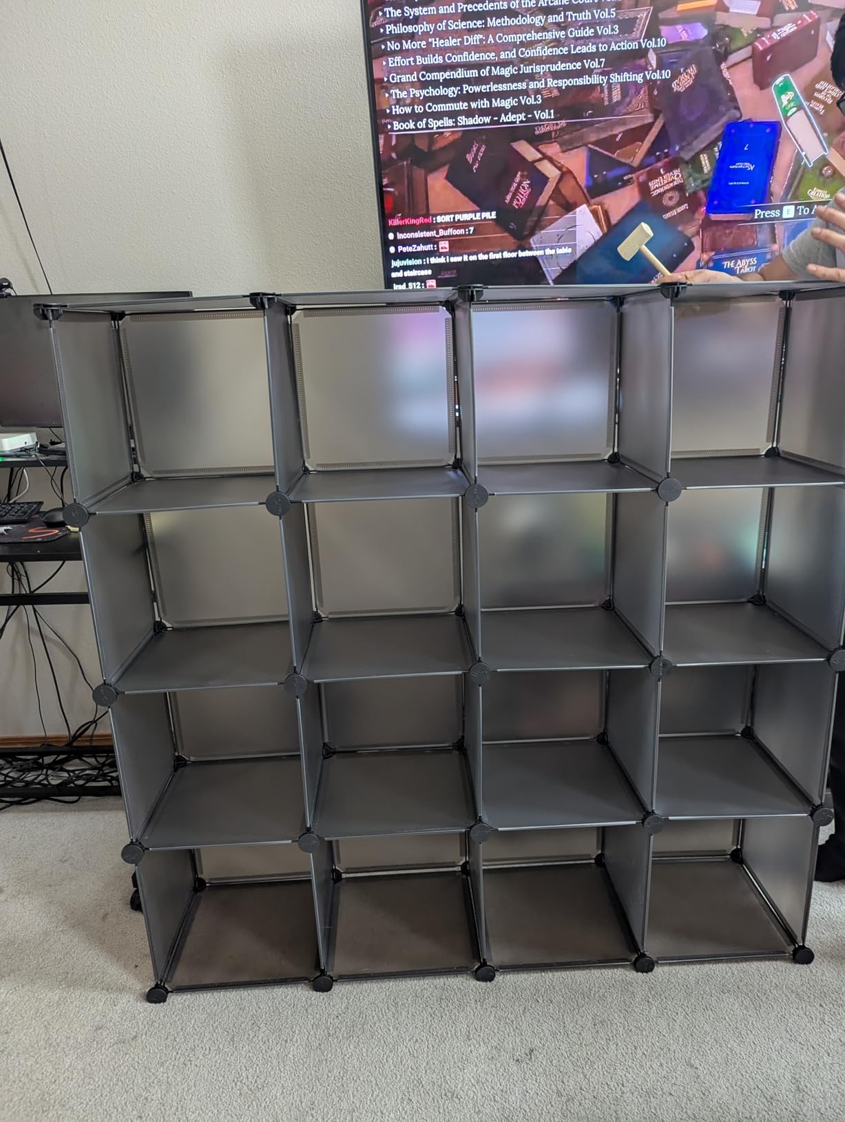 C&AHOME Cube Storage Organizer, 16-Cube Shelves Units, Plastic Storage Cubes, DIY Closet Organizer, Modular Closet Storage Shelves Ideal for Home customer photo 2