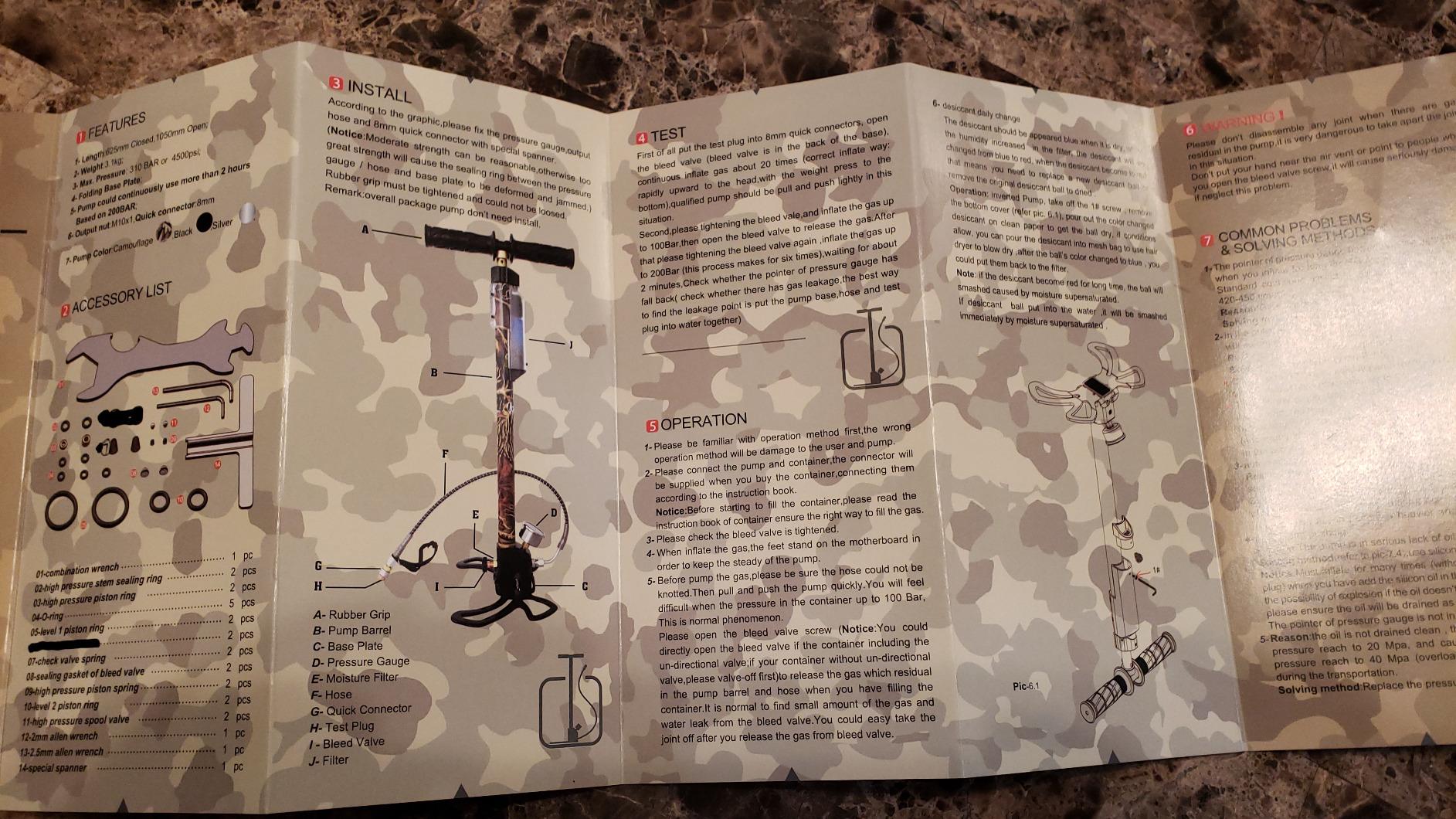 GX H-4 PCP Hand Pump -Oil-Moisture Filter, 3.5 Stage High Pressure 30Mpa/4500Psi Air Rifle Filling Stirrup Pump,Stainless Steel Body for Paintball,PCP customer photo 1
