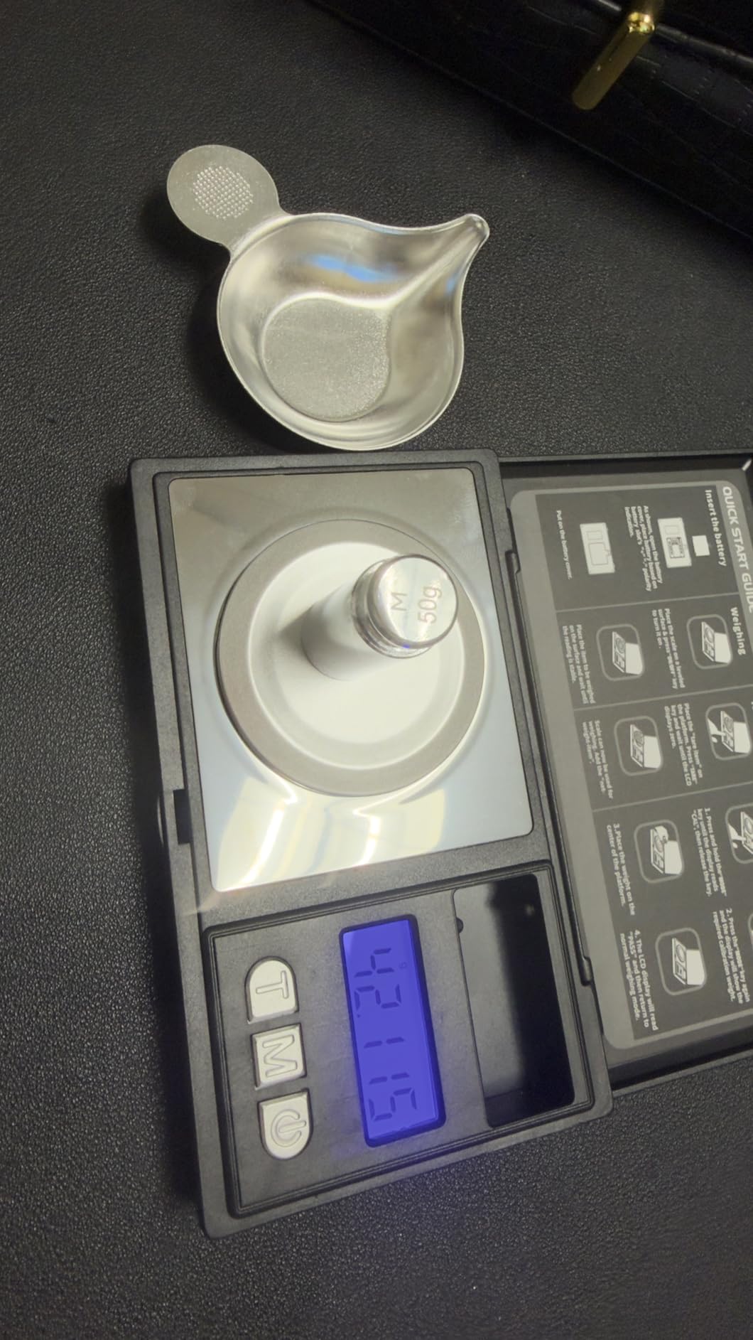 THINKSCALE Milligram Scale, 50g/0.001g Digital Jewelry Scale, Micro Gram Scale for Powder, Medicine, Gold, Gem, Reloading, Mg Scale 6 Units, Tare, Cal Weight Included customer photo 1