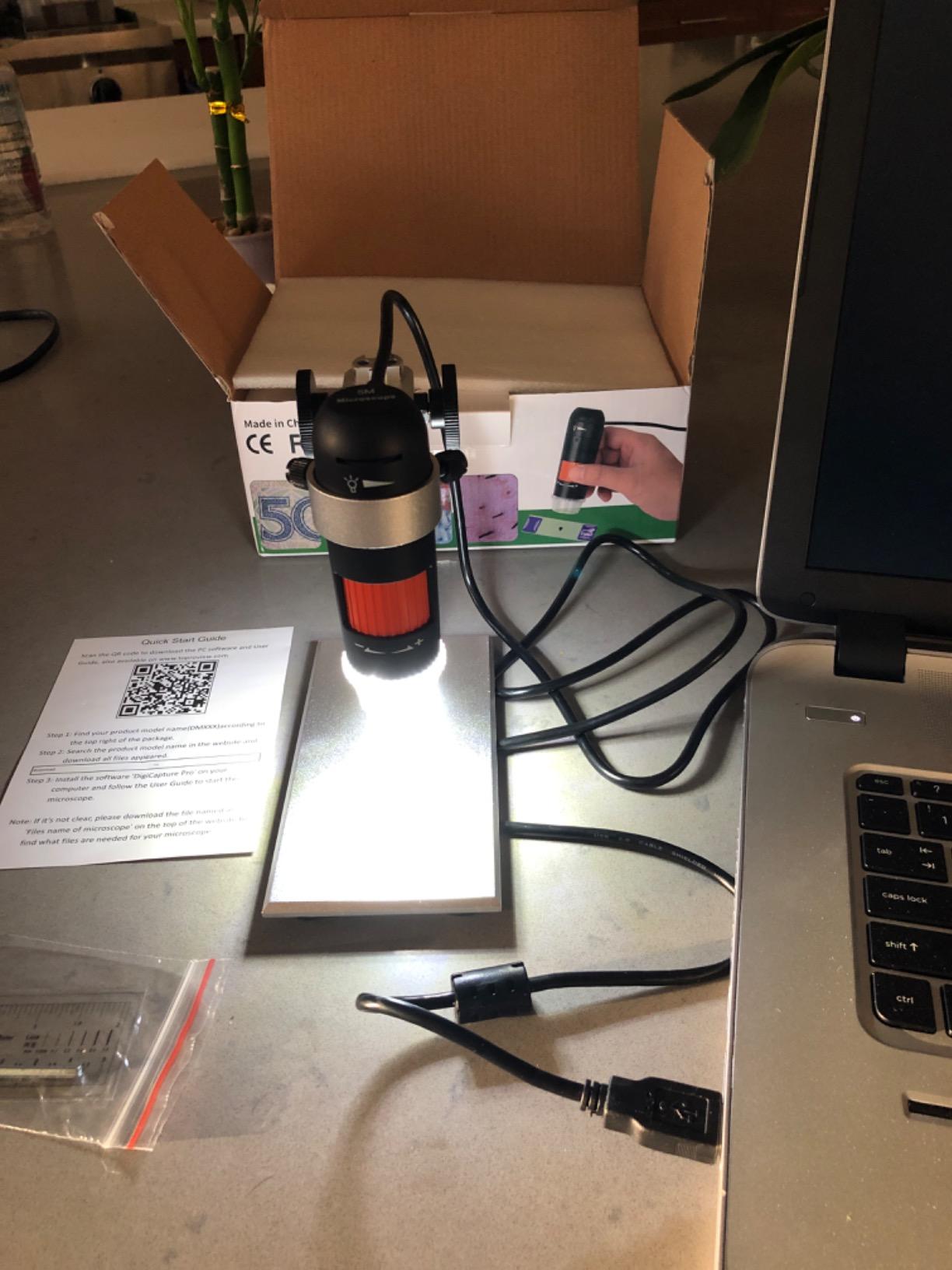 Digital USB Microscope with Polarizer, True 5MP Handheld Coin Digital Microscope with Metal Stand Compatible with Windows and MacBook for SMD Soldering Work Jewelers Coins Collection (5MP) customer photo 1