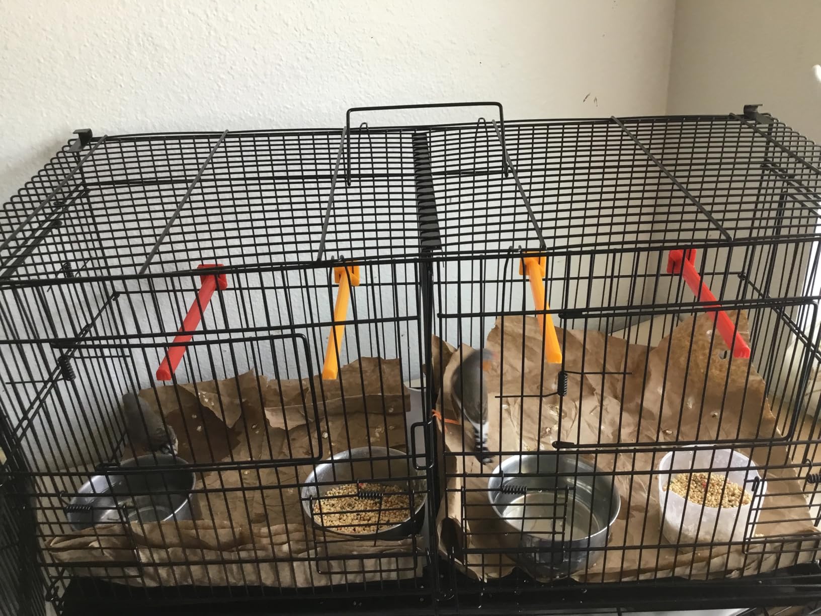 Seny Set of 4 Stackable Breeding Bird Cage for Canary Finch Small Birds (White) customer photo 1