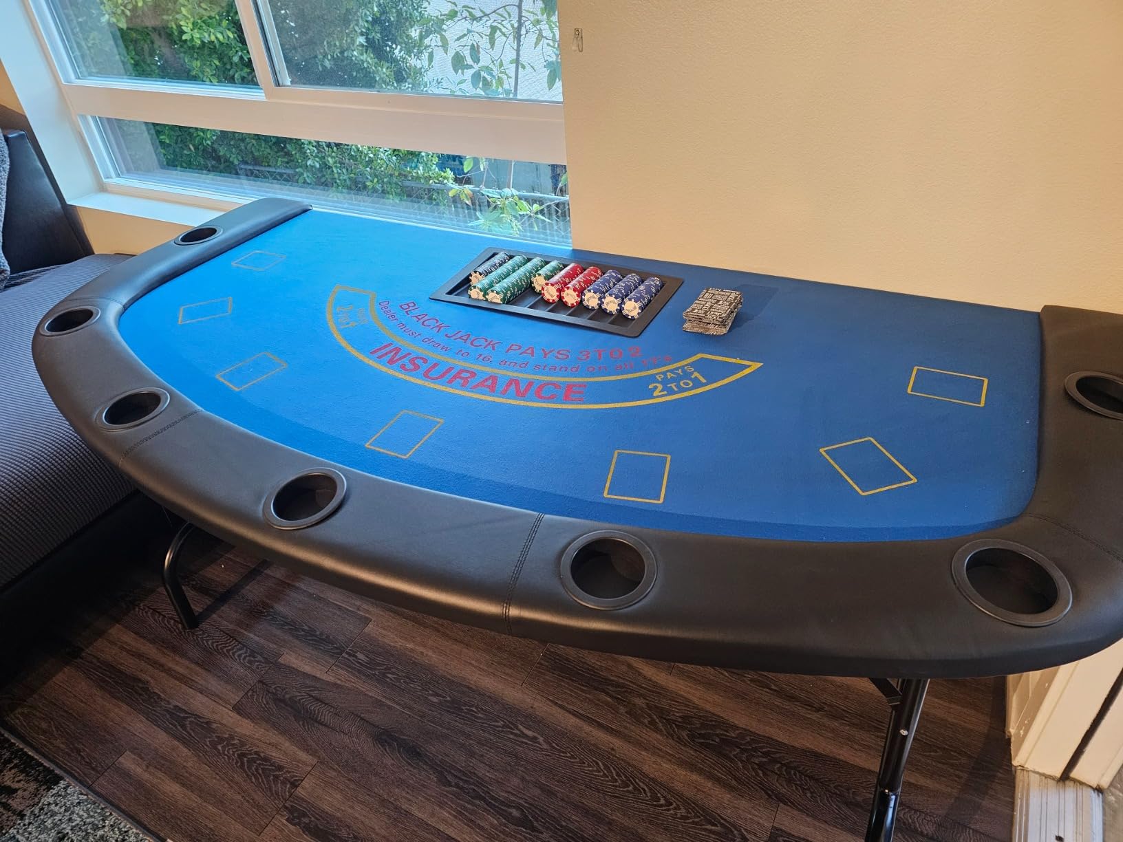 Soozier Poker Table Foldable, 72