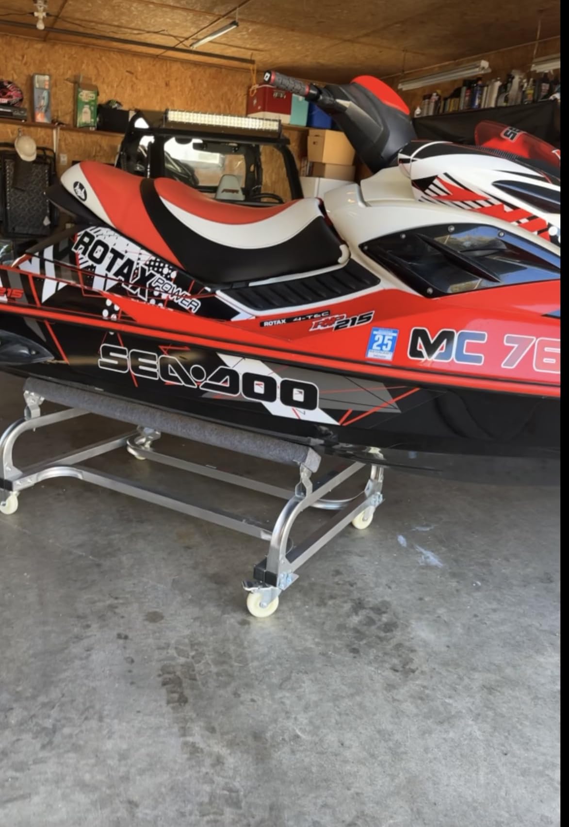 Black Widow Personal Watercraft Dolly for Storing Jet Skis, Jon Boats and Inflatables for Garage or Showroom with 1,000 lb. Weight Capacity customer photo 1