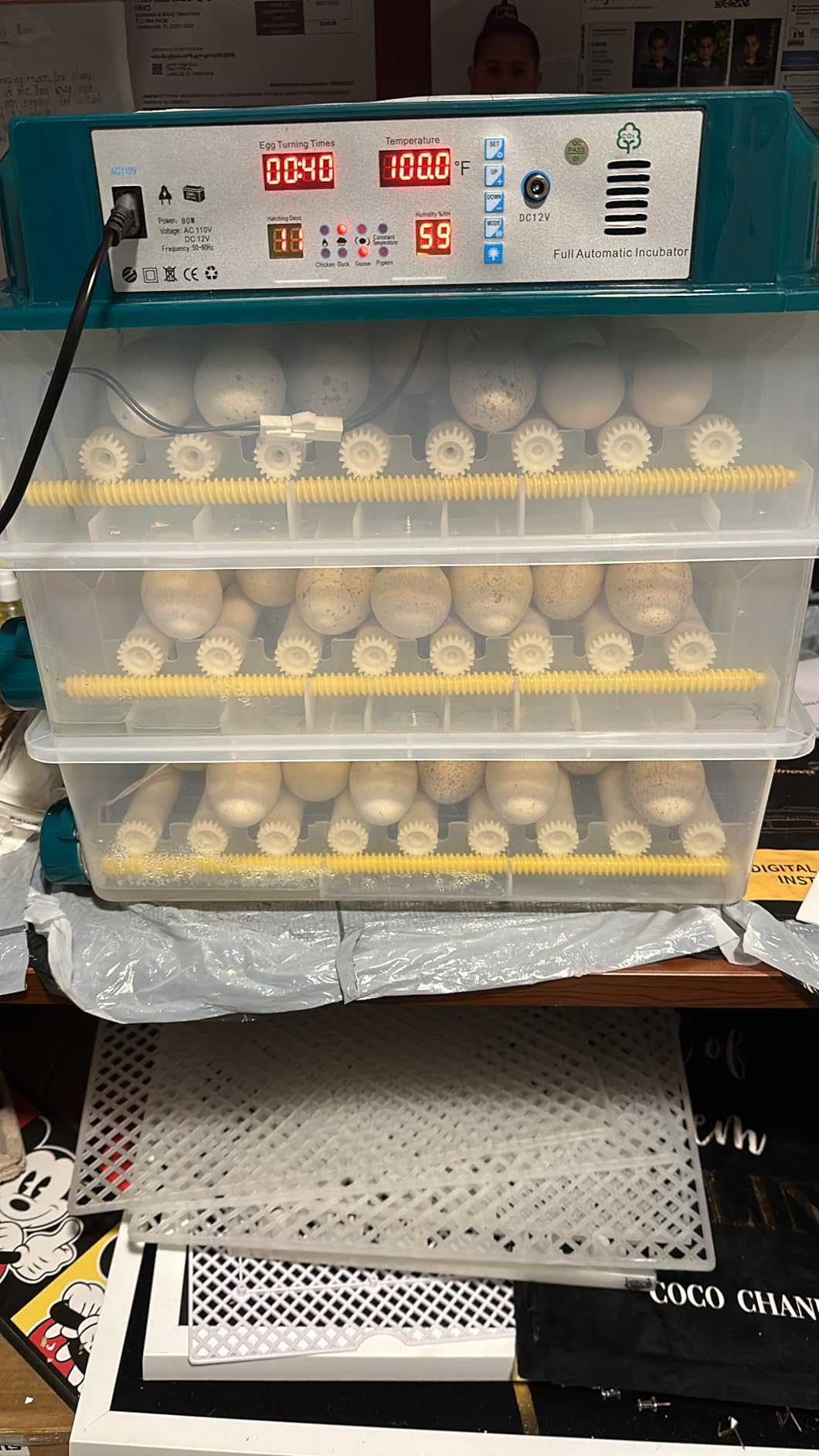 JAEDO Automatic Egg Incubator 150~180 Egg Incubator Digital Automatic Hatcher with Egg Turning for Chickens Ducks Goose Birds customer photo 1