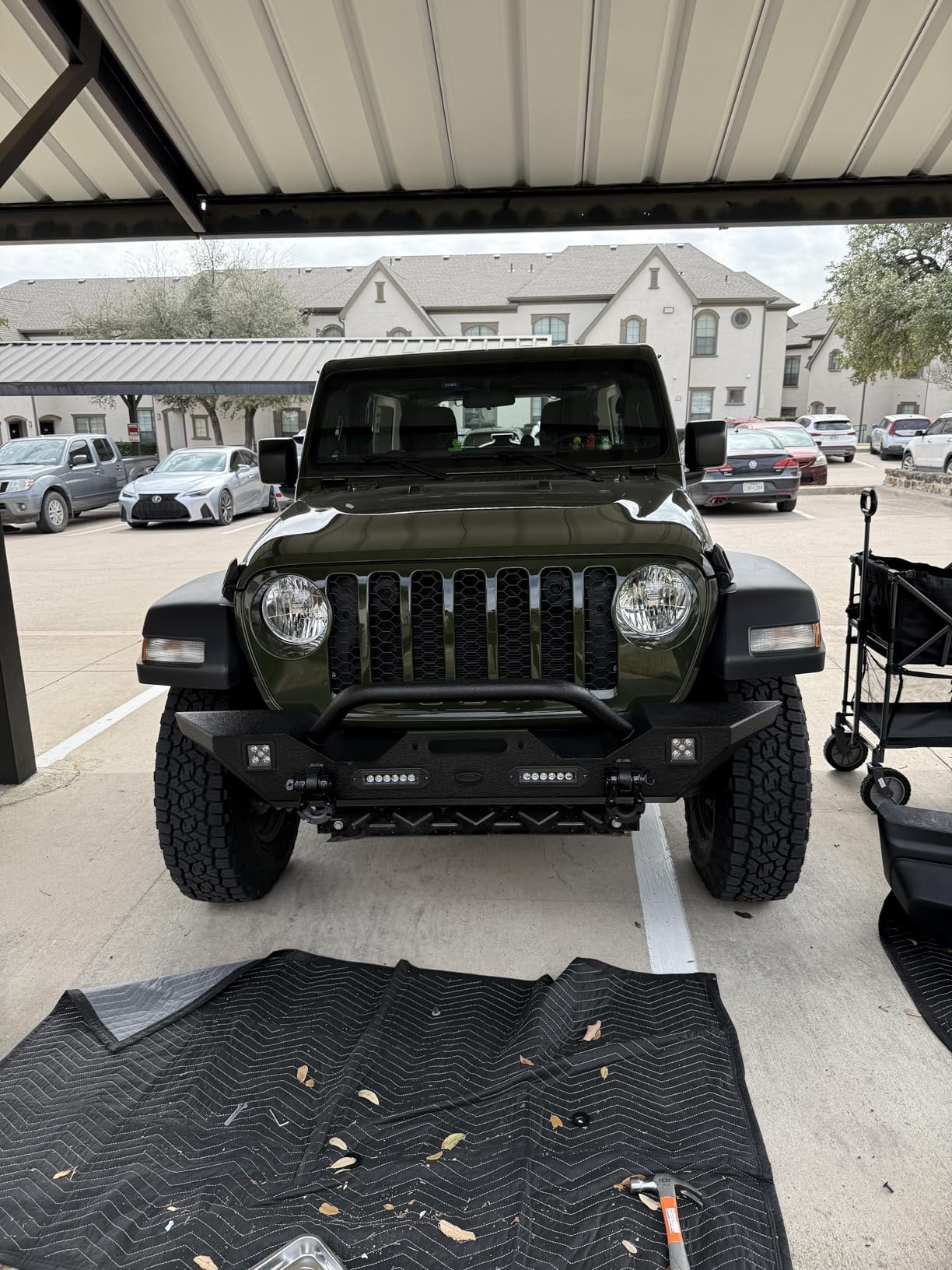 Hooke Road Sturdy Front Bumper for Jeep Gladiator JT (2020-2026) & Wrangler JK JL (2007-2026) customer photo 1