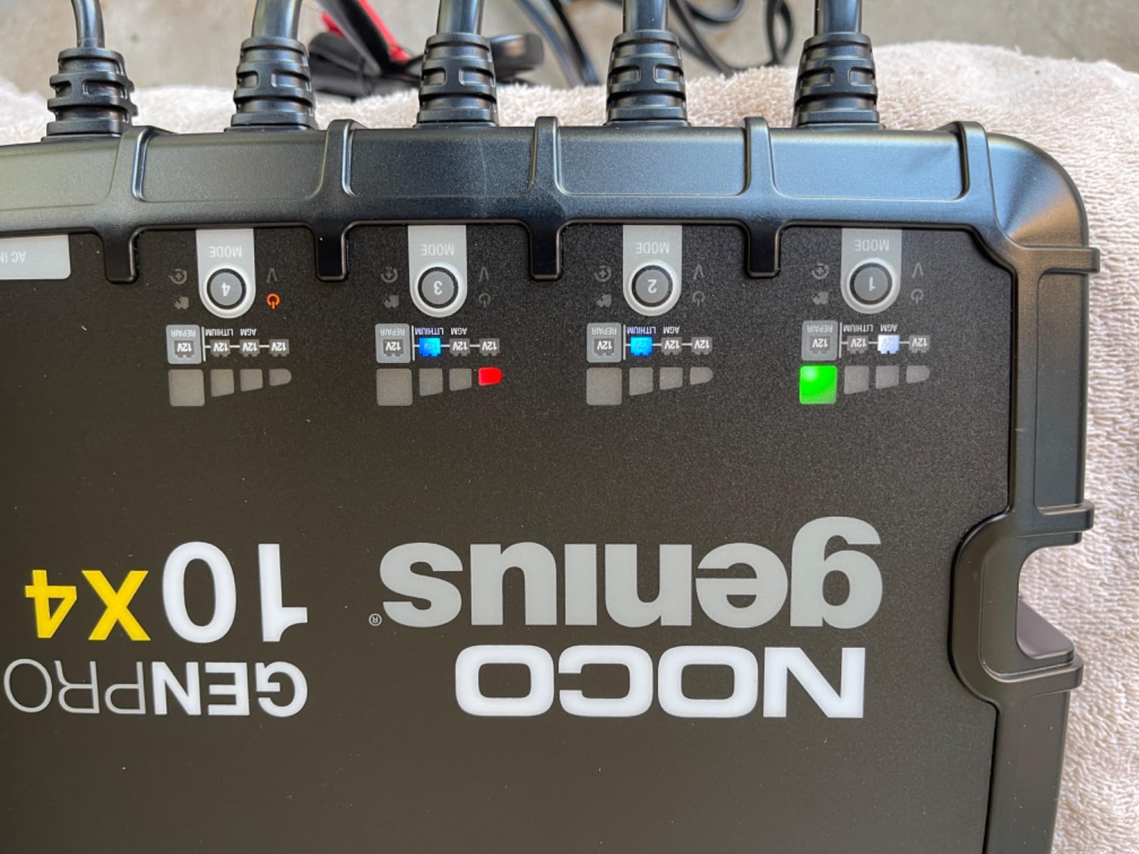 NOCO Genius GENPRO10X4: 4-Bank, 40A Onboard Battery Charger - 10A Per Bank, 12V Waterproof Marine Charger with Overcharge Protection & Temperature Compensation - for Lead-Acid & Lithium Batteries customer photo 2