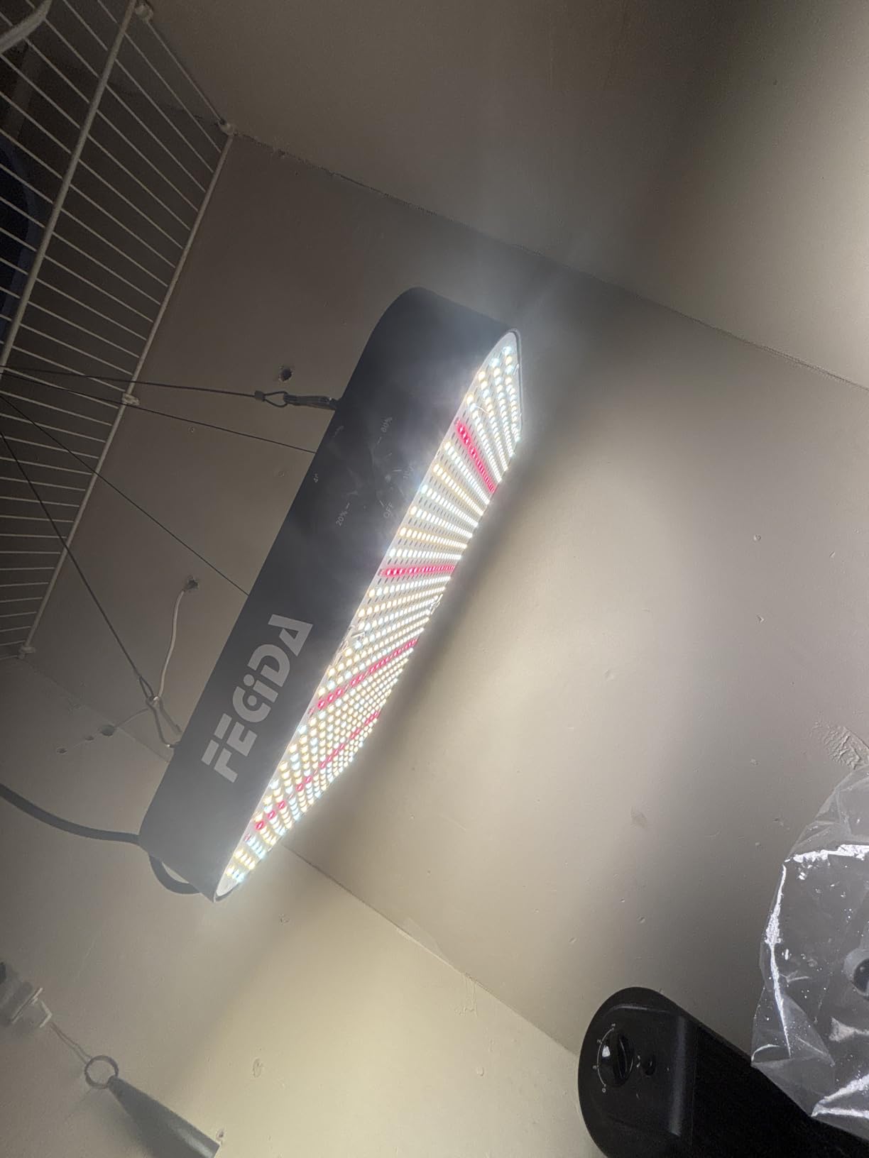 FECiDA 1200W Equivalent LED Grow Light, 130 Watt Power Draw Full Spectrum Grow Lights for Seed Starting, Seedlings, Veg, Bloom, 0-100% Dimmable, Daisy Chain, Quiet Cooling Fan customer photo 1