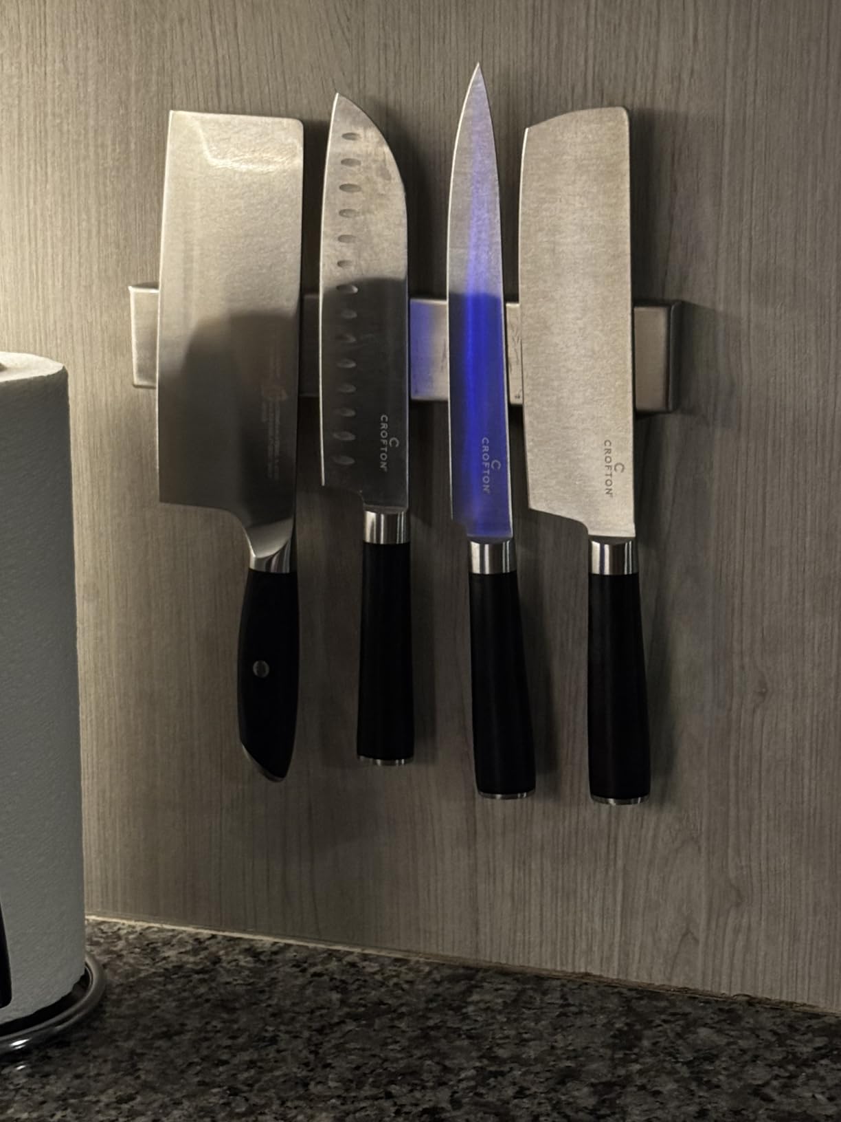 GORILLA GRIP 304 Stainless Steel Heavy Duty Magnetic Knife Holder, Secure Wall Mounted Bar for Knives, Tools, Holds Up to 6 lbs, Kitchen Organizer, 10 Inch Strip, Screws Included, Drilling Required customer photo 2