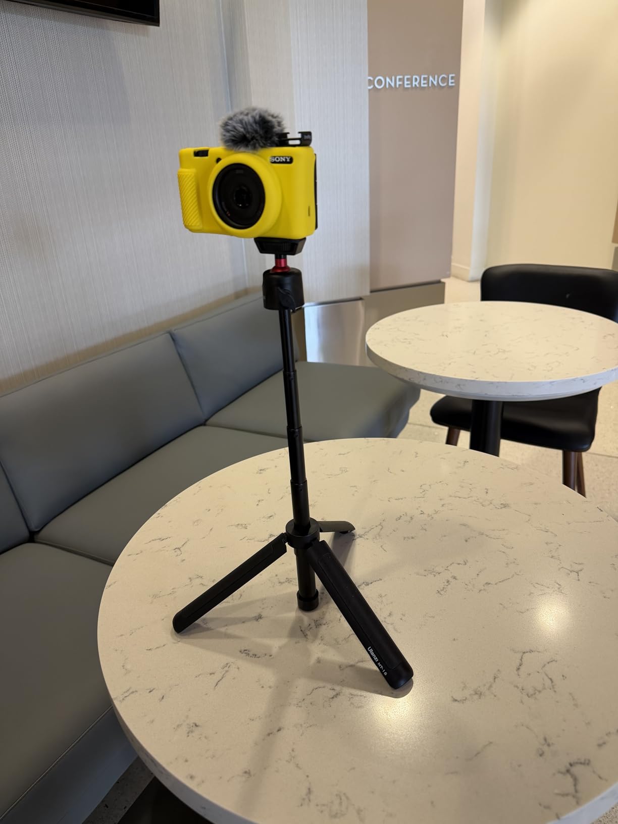 ULANZI MT-16 Extendable Mini Camera Tripod, 4 Levels Adjustment 360° Ball Head Cold Shoe Lightweight Portable Vlog Travel Selfie Stick Handle Grip Desktop Webcam Tripod for DSLR Action Camera customer photo 2