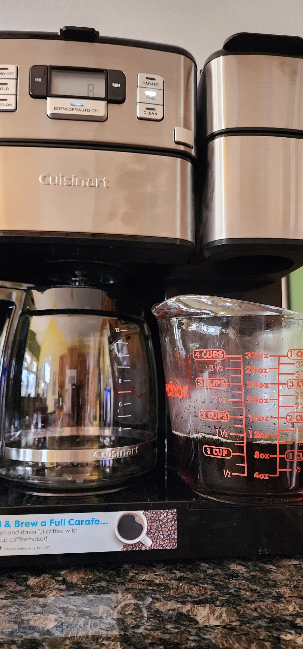 Cuisinart Coffee Center Grind and Brew Plus, Built-in Coffee Grinder, Coffeemaker and Single-Serve Brewer with 6oz, 8oz and 10oz Serving Size, Black/Silver, SS-GB1NAS customer photo 2