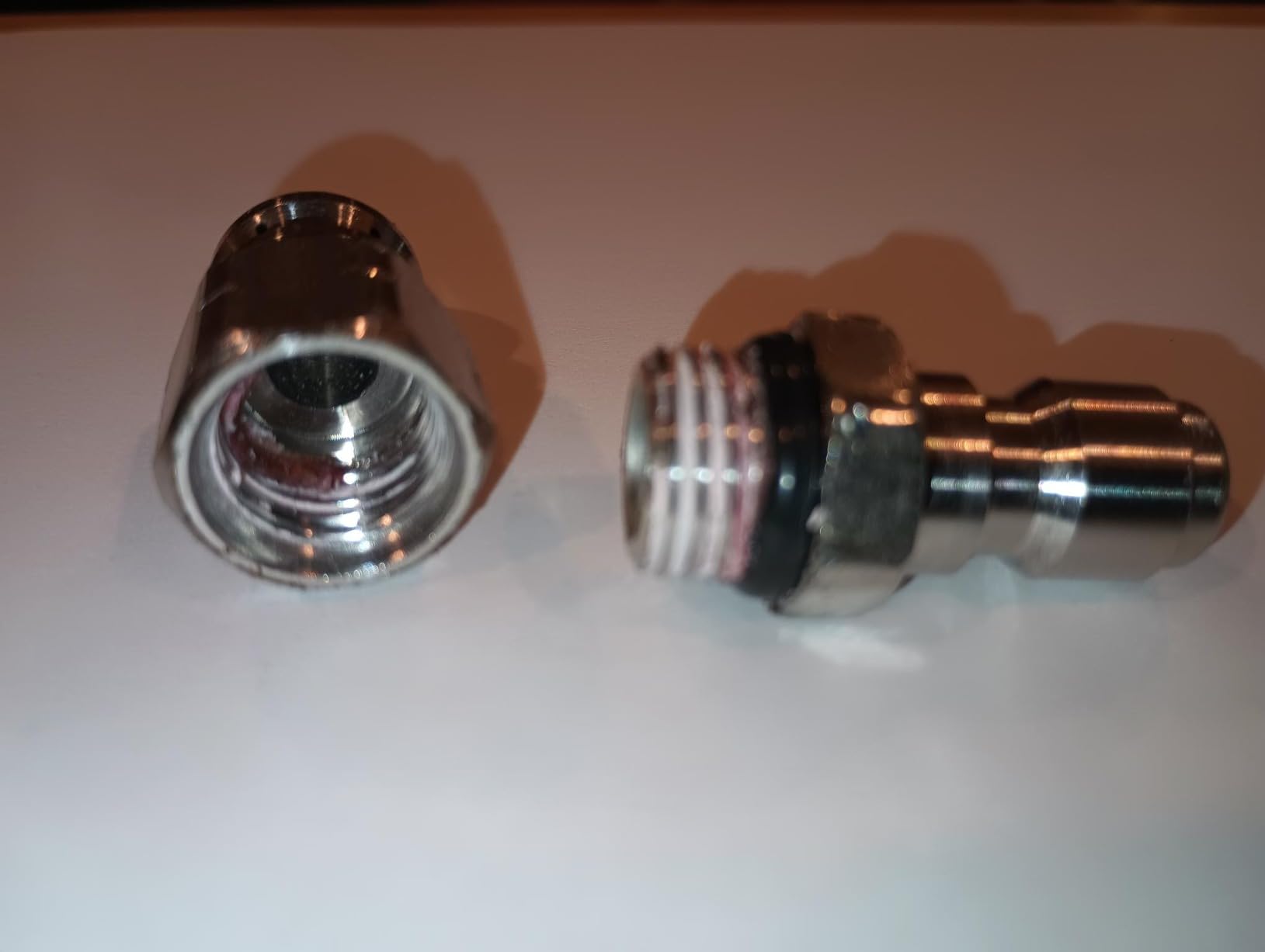 Honoson 3 Pcs Pressure Washer Sewer Jetter Nozzle Kit Stainless Steel Rotating Button Nose Jet Nozzle with Different Model Pressure Drain Hose Spray Head for 1/4'' Quick Connector, 5000 Psi customer photo 1