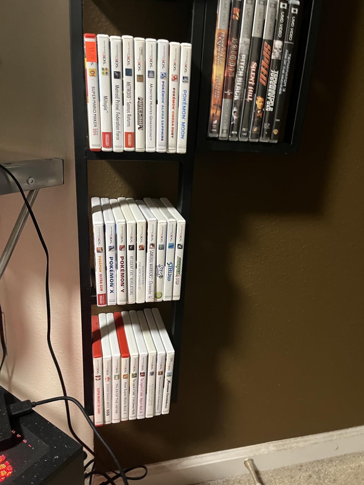 You Have Space Black Floating Shelves for Wall, 34 Inch Video Games CD DVD Storage Shelves, Cube Storage Organizer Shelf Set of 3 customer photo 2