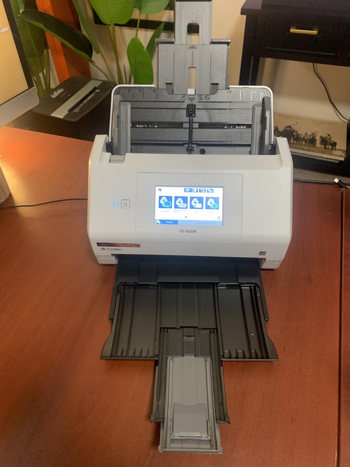 Epson RapidReceipt RR-600W Wireless Desktop Color 2-Sided Document & Tax Receipt Scanner with ScanSmart AI PRO Software & 100-Page Auto Document Feeder customer photo 1