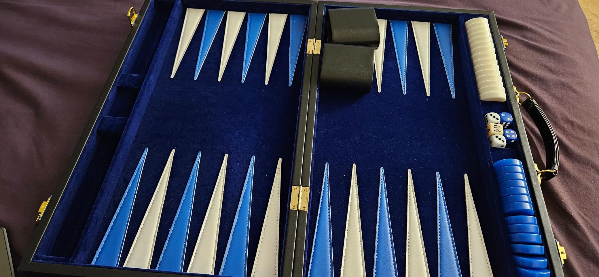GSE Games & Sports Expert Premium Wooden Folding Inlay Backgammon Board Game Set, Classic Traditional Strategy Board Games (Focus- 21 Inches) customer photo 1