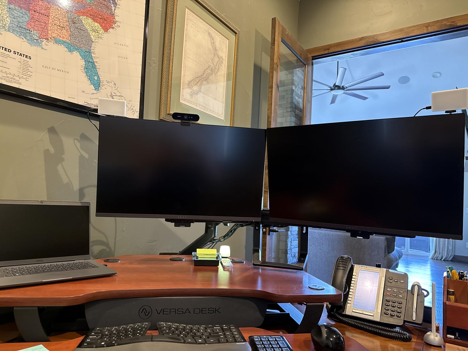Ergotron - HX Dual Monitor Arm, VESA Desk Mount - for 2 Monitors Up to 32 Inches, 5 to 17.5 lbs Each - Matte Black customer photo 1