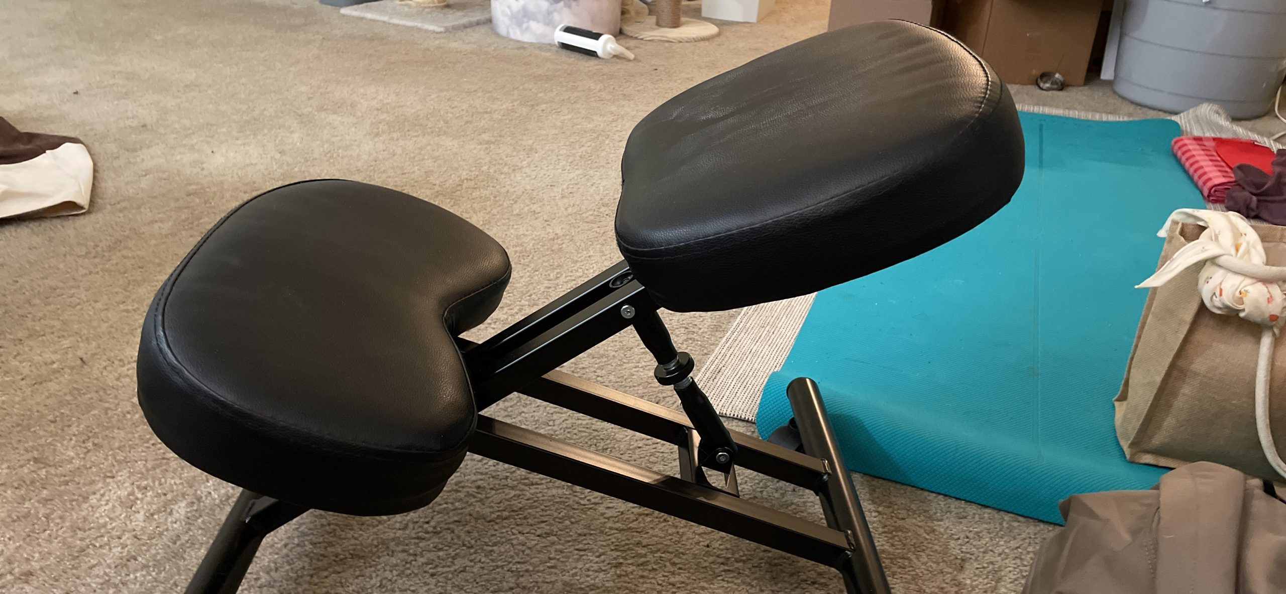 Yaheetech Kneeling Chair Ergonomic Posture Chair for Office Home Standing Work Desk Stool Adjustable Office Chair with Thick Cushion Pad & Flexible Seating Rolling Casters customer photo 2