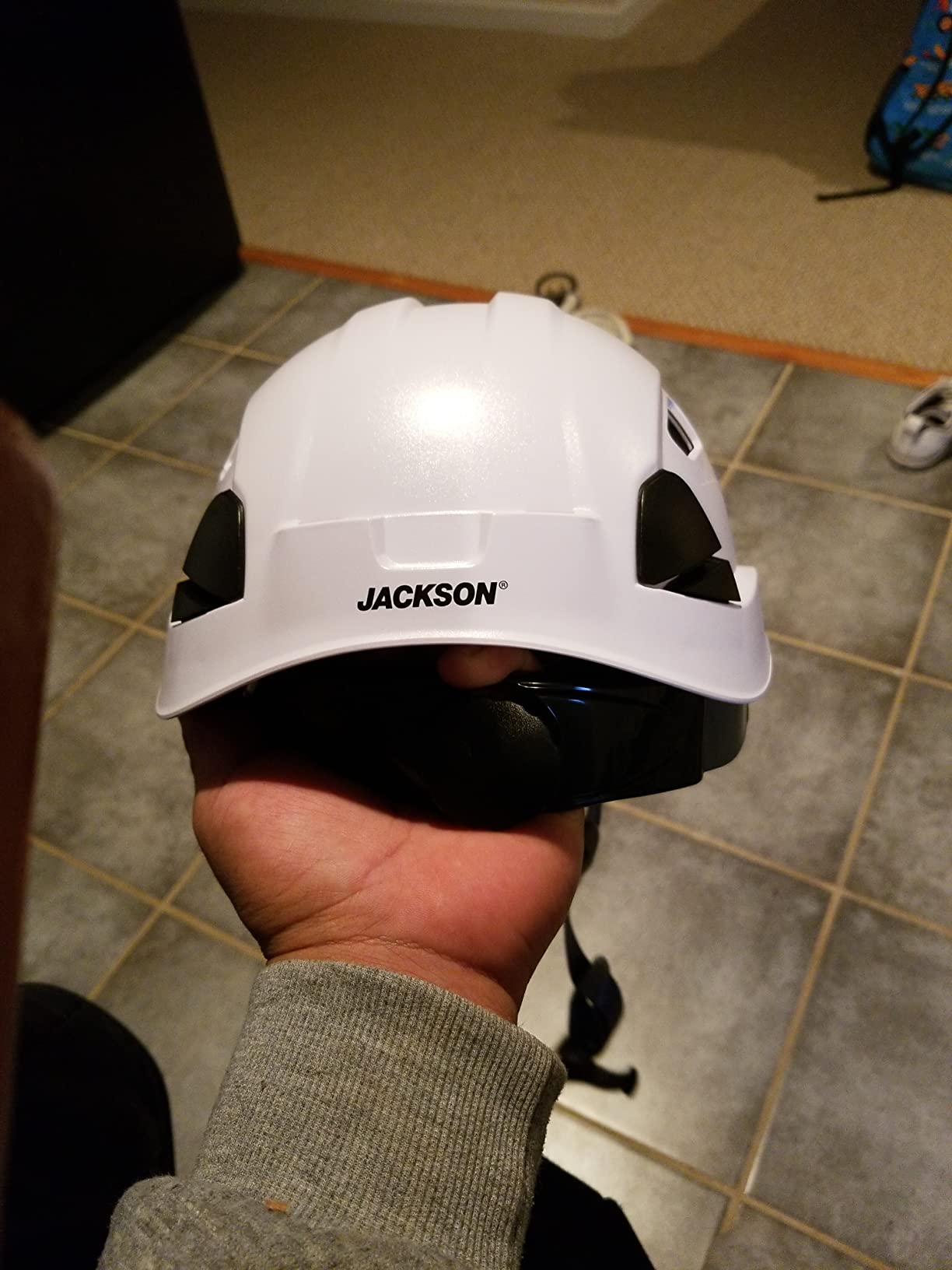 Jackson Safety CH400V Climbing-Style Hard Hat - Vented Construction Helmet with Chin Strap & Cup - ANSI Z89.1 & OSHA Compliant customer photo 2