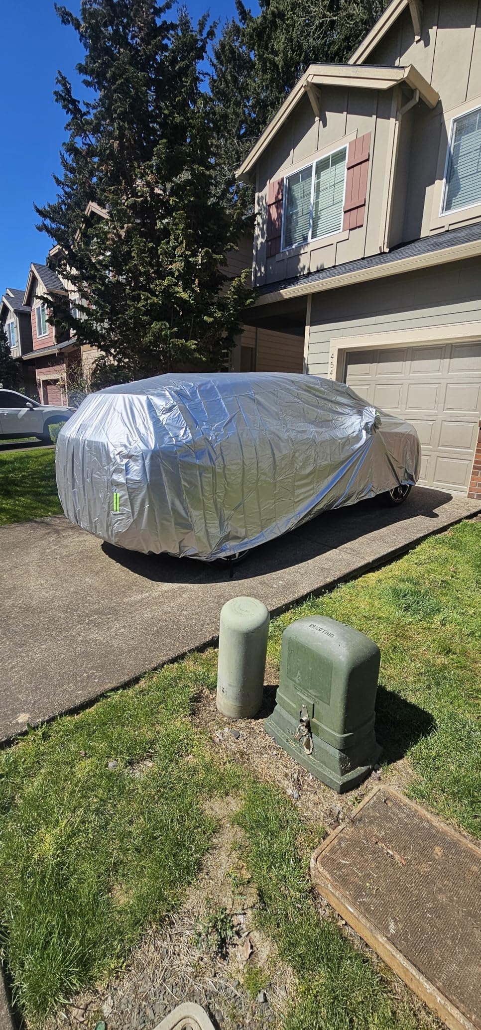 Car Cover, SUV Waterproof Car Covers for Automobiles All Weather Season UV Hail Protection Snowproof Full Car Cover, Outdoor Full Cover Universal Fit SUV Up to 190'' customer photo 1