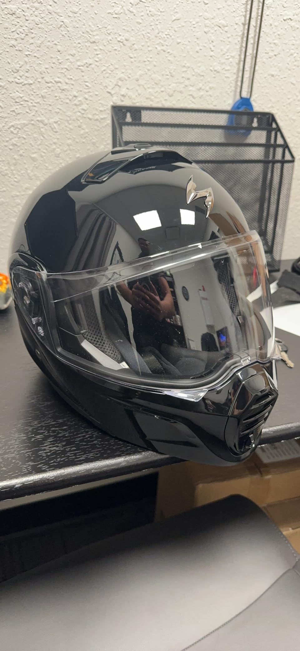ScorpionEXO GT930 Open Full Face Transformer Adult Motorcycle Helmet Bluetooth Ready Speaker Pockets DOT ECE P/J Approved Solid customer photo 1