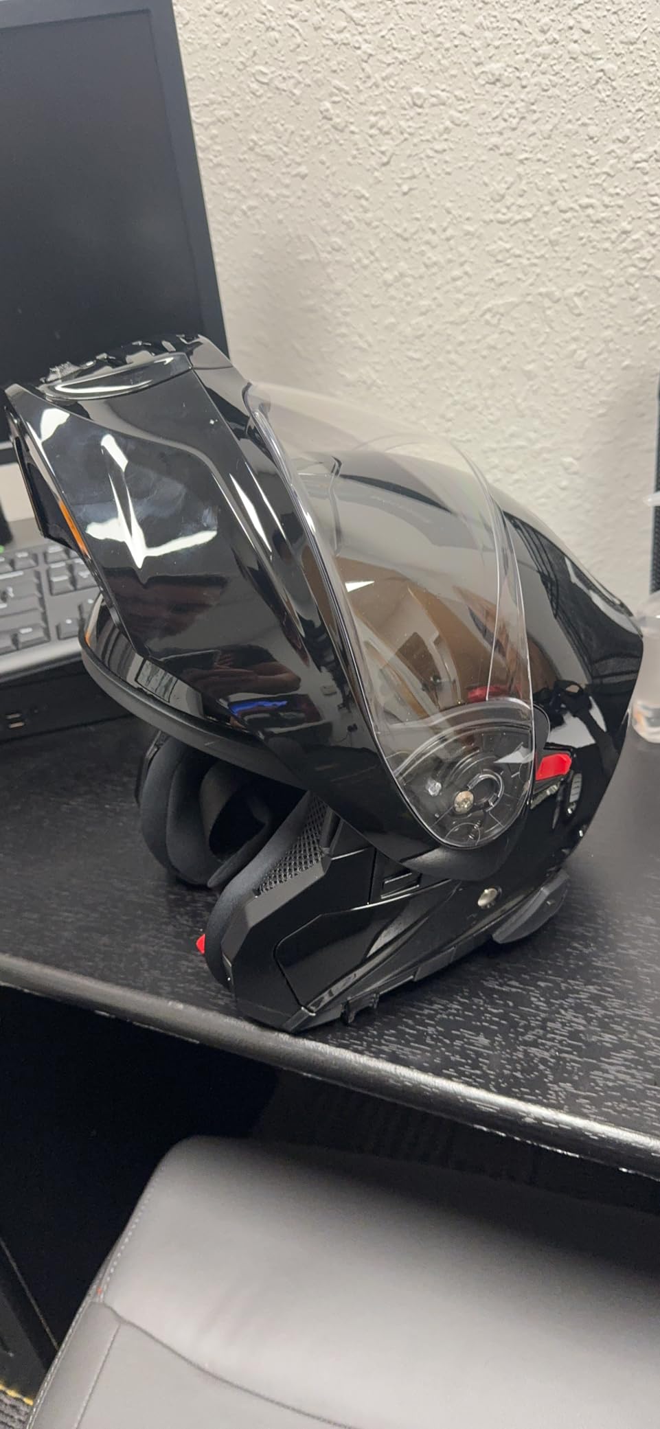 ScorpionEXO GT930 Open Full Face Transformer Adult Motorcycle Helmet Bluetooth Ready Speaker Pockets DOT ECE P/J Approved Solid customer photo 2