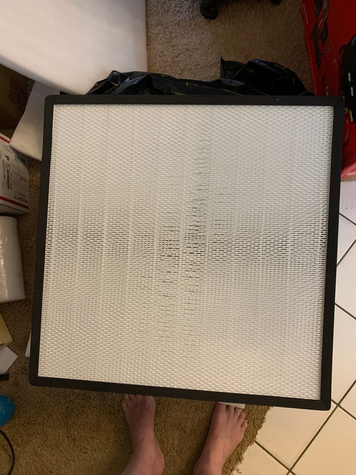 YJINGRUI Laminar Flow Hood, H-14 HEPA Filter with Safety Locks, Class 100/ISO Class 5 Cleanliness, Fan Filter Unit 22.6x22.6in Flow Hood Mycology/Clean Room/Laboratory 110V customer photo 2