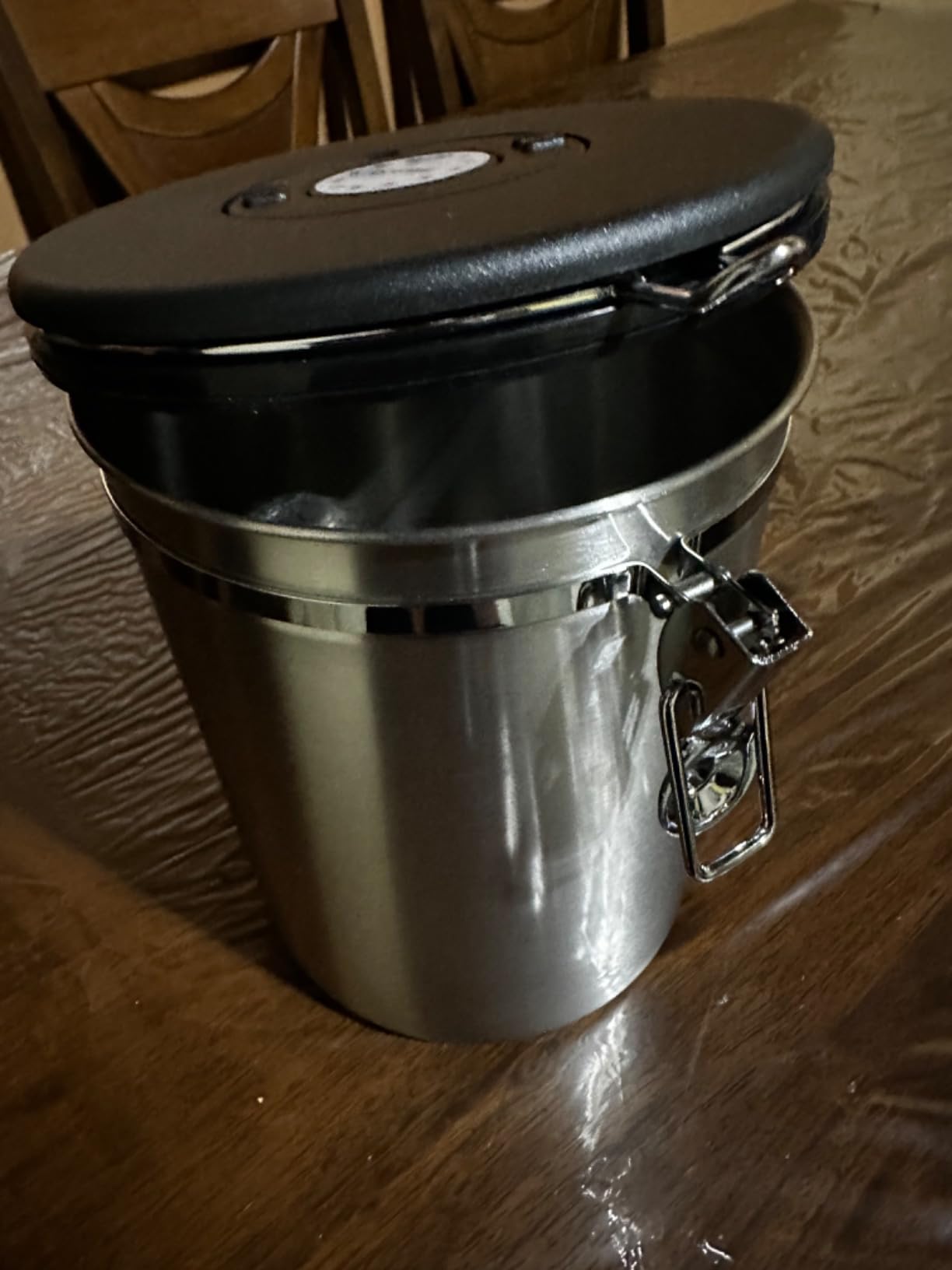 Coffee Canister Airtight 35OZ Large, Coffee Storage Container Stainless Steel Air Tight Coffee Jar with Scoop, Date Tracker and CO2 Release Valve for Beans, Ground, Tea, Flour, Cereal and Sugar, 2.8L customer photo 2
