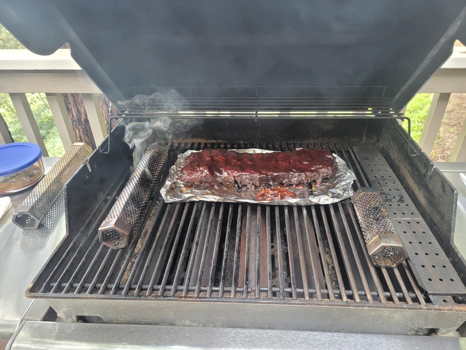 Pellet Smoker Tube Set, 6 and 12 Inch Stainless Steel BBQ Wood Smoker Tube with Brush and 2 Hooks for 2.5hrs/5hrs of Billowing Cold/Hot Smoking for All Grills or Smokers, Smoking Cheese Beef Nuts Fish customer photo 1