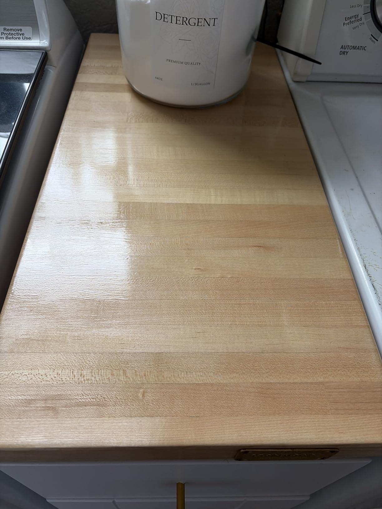 CONSDAN Butcher Block Countertop, 12 x 25 Inches, USA Grown Solid Hard Maple Hardwood, Prefinished with Food-Safe Oil, 1.5