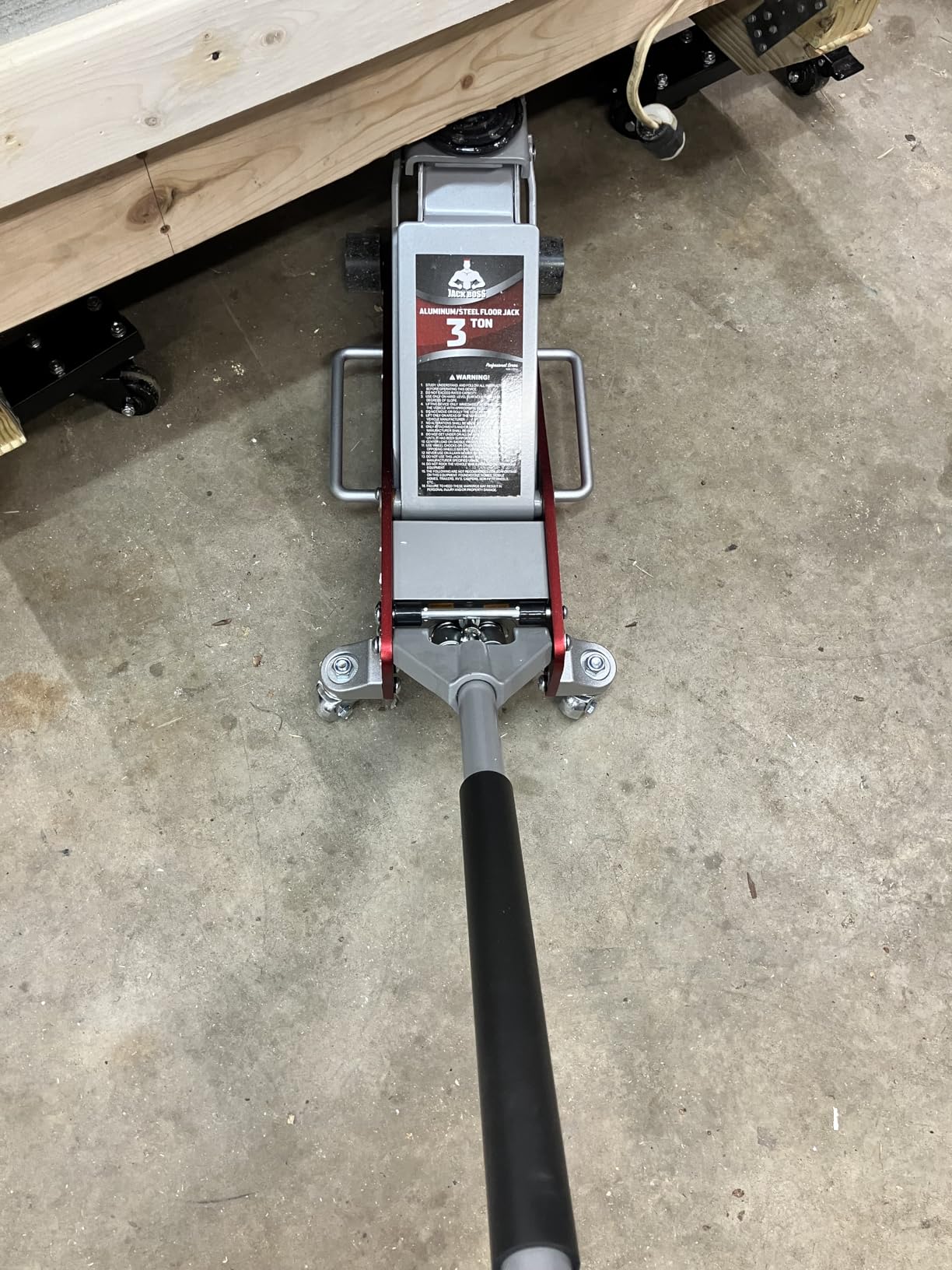 Jack Boss 3 Ton Low Profile, Aluminum and Steel Racing Floor Jack with Dual Pistons Quick Lift Pump for Sport Utility Vehicle customer photo 1