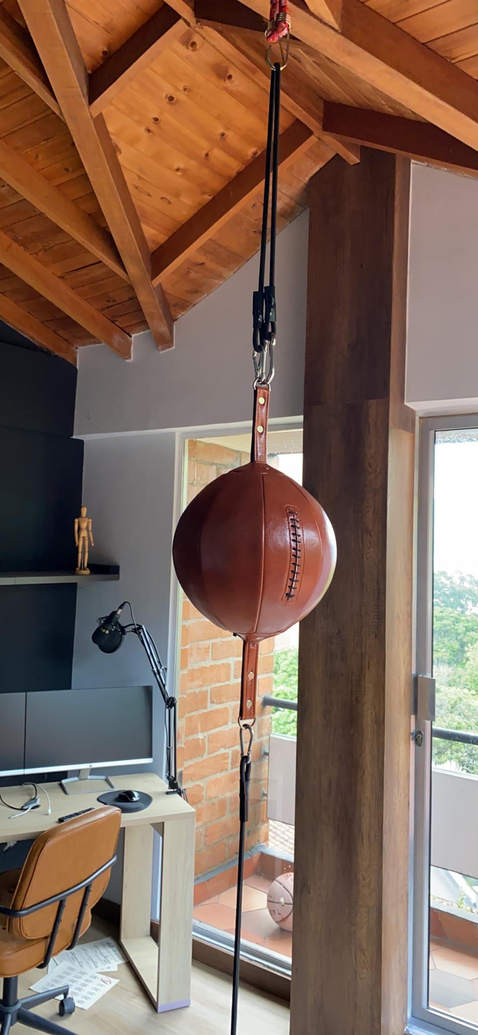 InnoLife Double End Punching Ball Striking Punching Bag Kit, Speed Striking Reflex Kit with Bungee Cords customer photo 2
