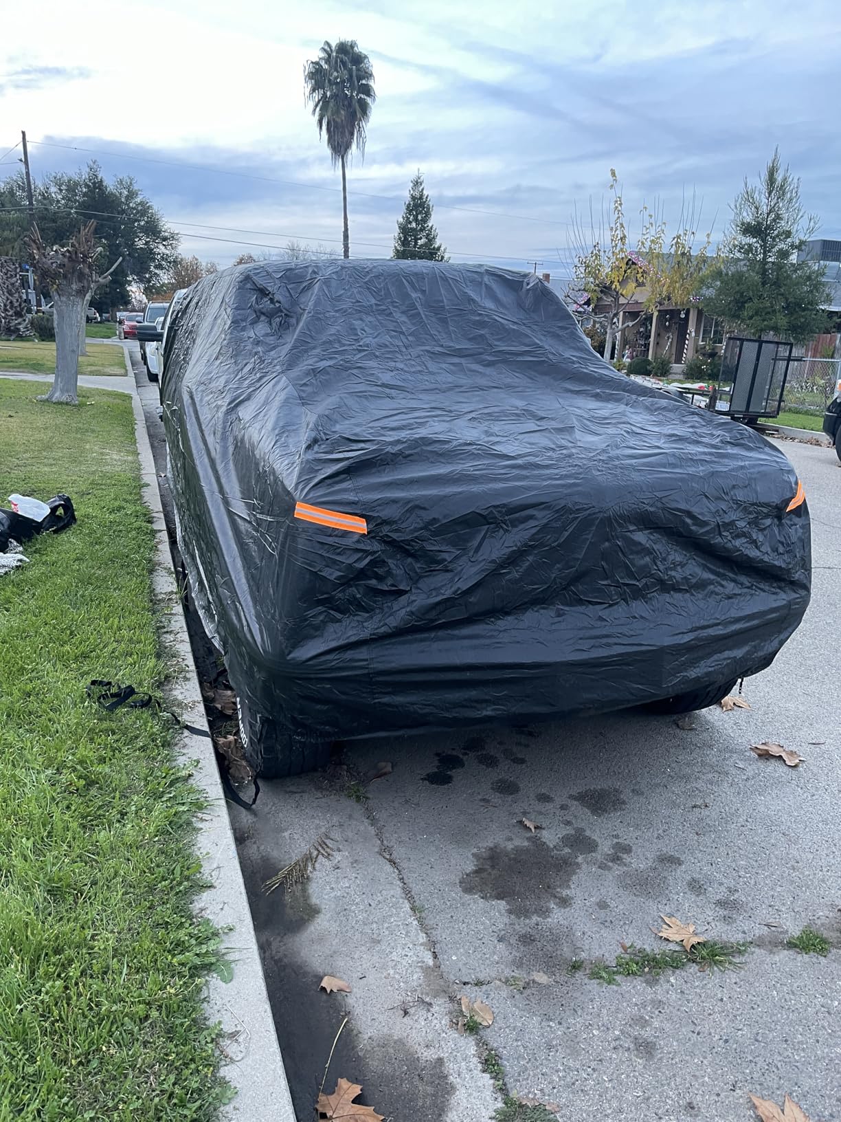 Kayme 7 Layers Heavy Duty Car Cover Waterproof All Weather, Full Exterior Cover Outdoor Snow Sun Uv Protection with Zipper for Automobiles, Universal Fit for Sedan customer photo 1