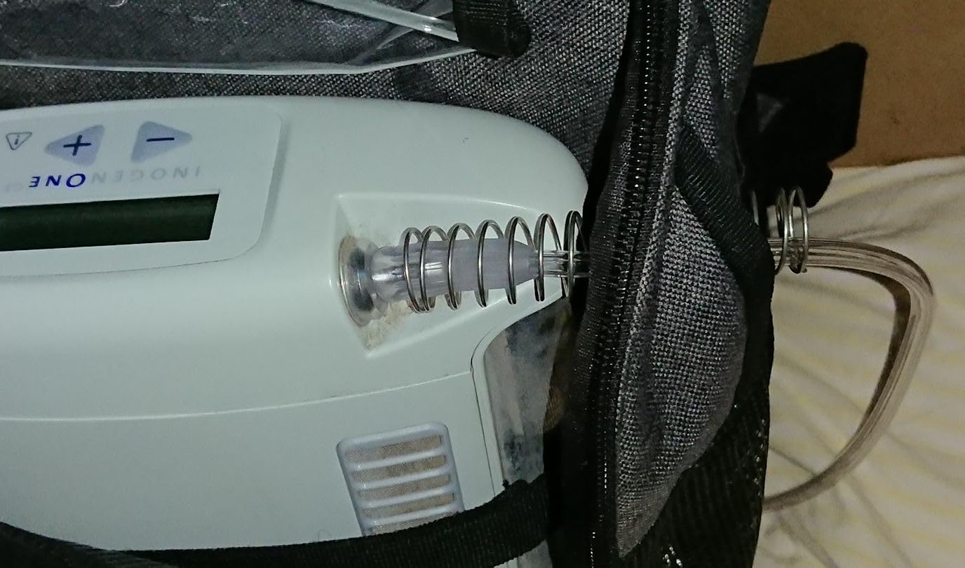 CURMIO Travel Backpack Compatible with Inogen, OxyGo and Caire Units, Portable Oxygen Concentrator Bag with Storage Compartment, Gray (Bag Only, Patent Pending) customer photo 1