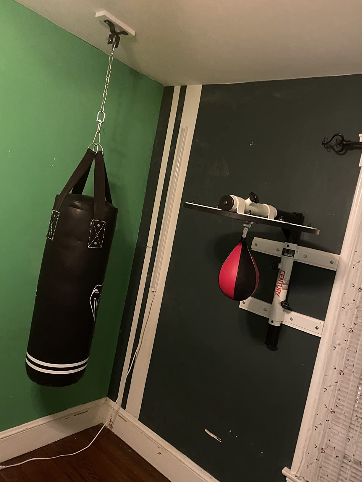 Century Martial Arts Fold-Away Wall Mount Speed Bag Platform with Bag | 6 Adjustable Heights | Space-Saving Boxing & MMA Training Equipment customer photo 2