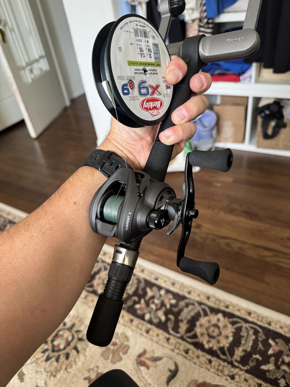 Gonex Fishing Line Spooler with Unwinding, No Line Twist, Adjustable Line Winder for Spinning, Cast, Spincast Reels, Spool Spooling Station System, Function Installation-Free customer photo 1